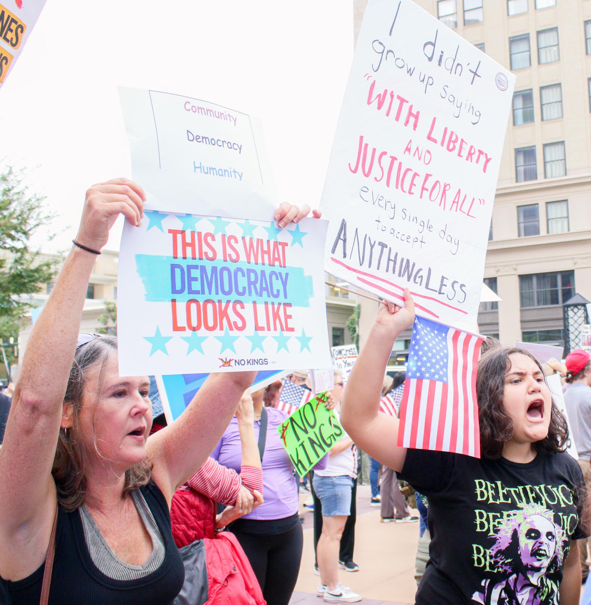 No Kings Protest (Photos by Ava Mbawuike)