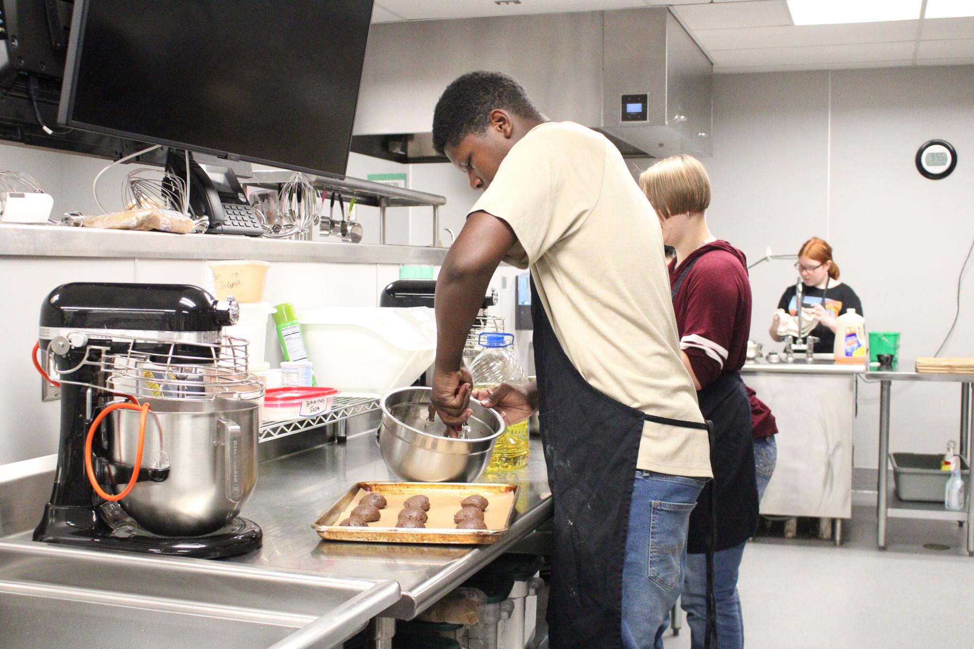 Culinary makes cookies for Military Appreciation Night (Photos by Emma Searle)