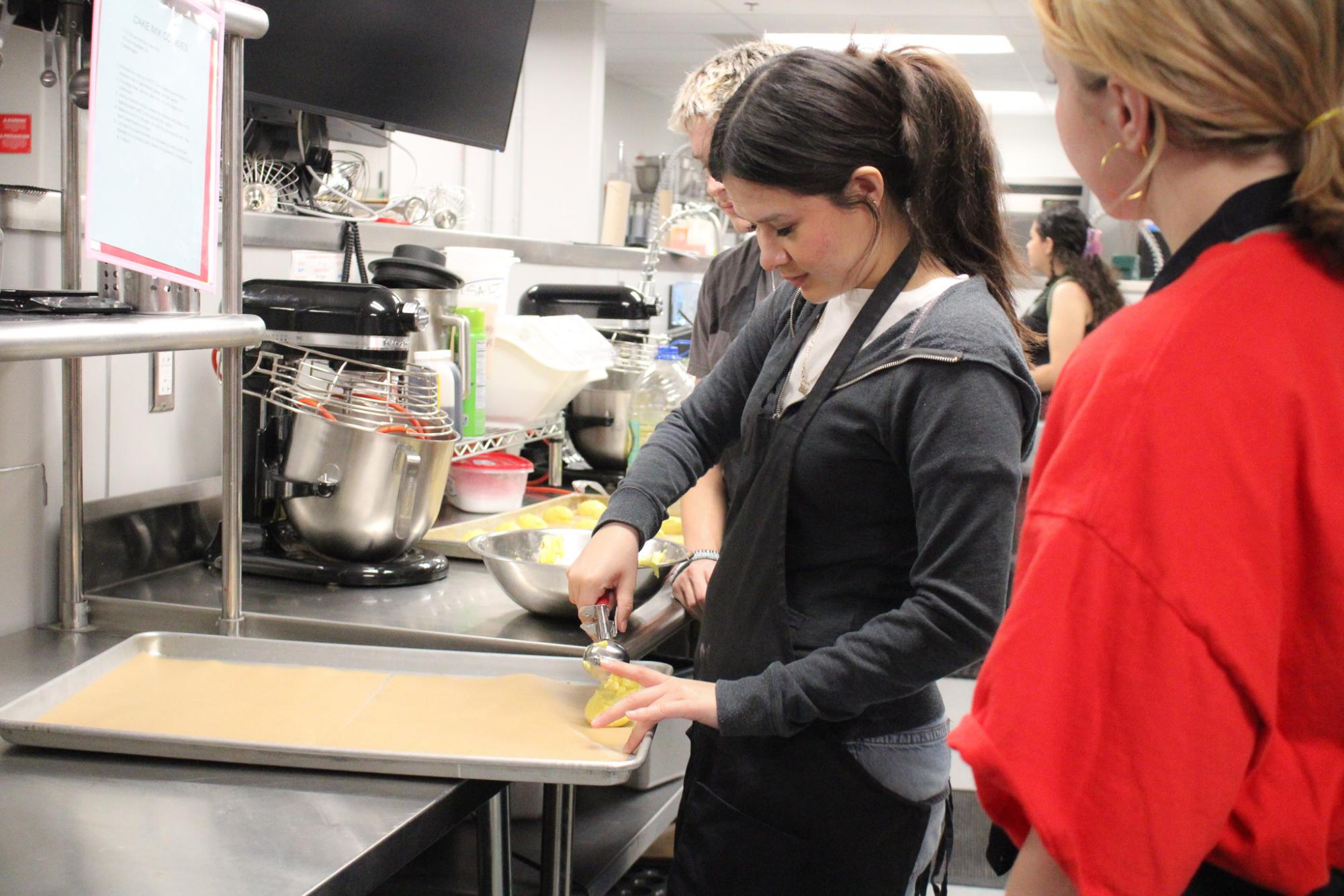 Culinary makes cookies for Military Appreciation Night (Photos by Emma Searle)