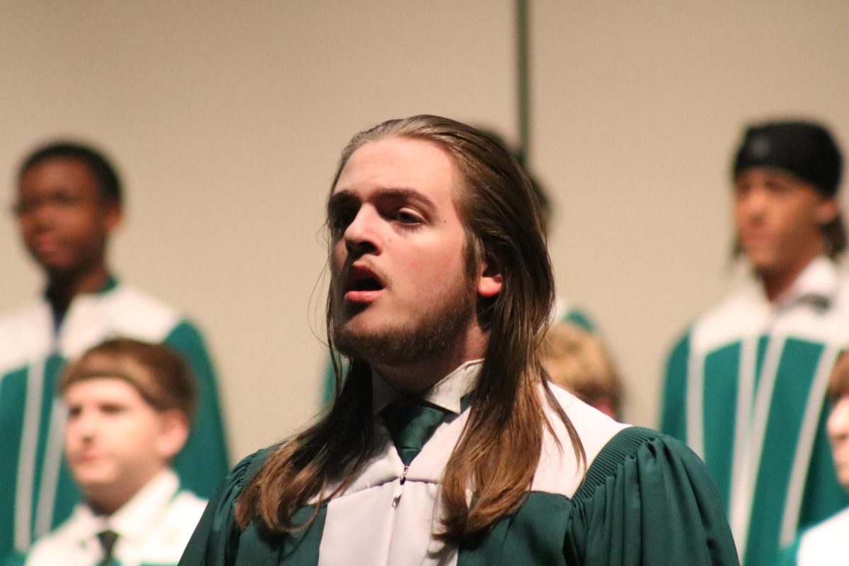 The DHS choir groups, The Madrigals, Philharmonic, Bel Canto and Men's Chorus, performed their fall concert with ending the concert with a joint piece between all choirs singing "Lovely Day."