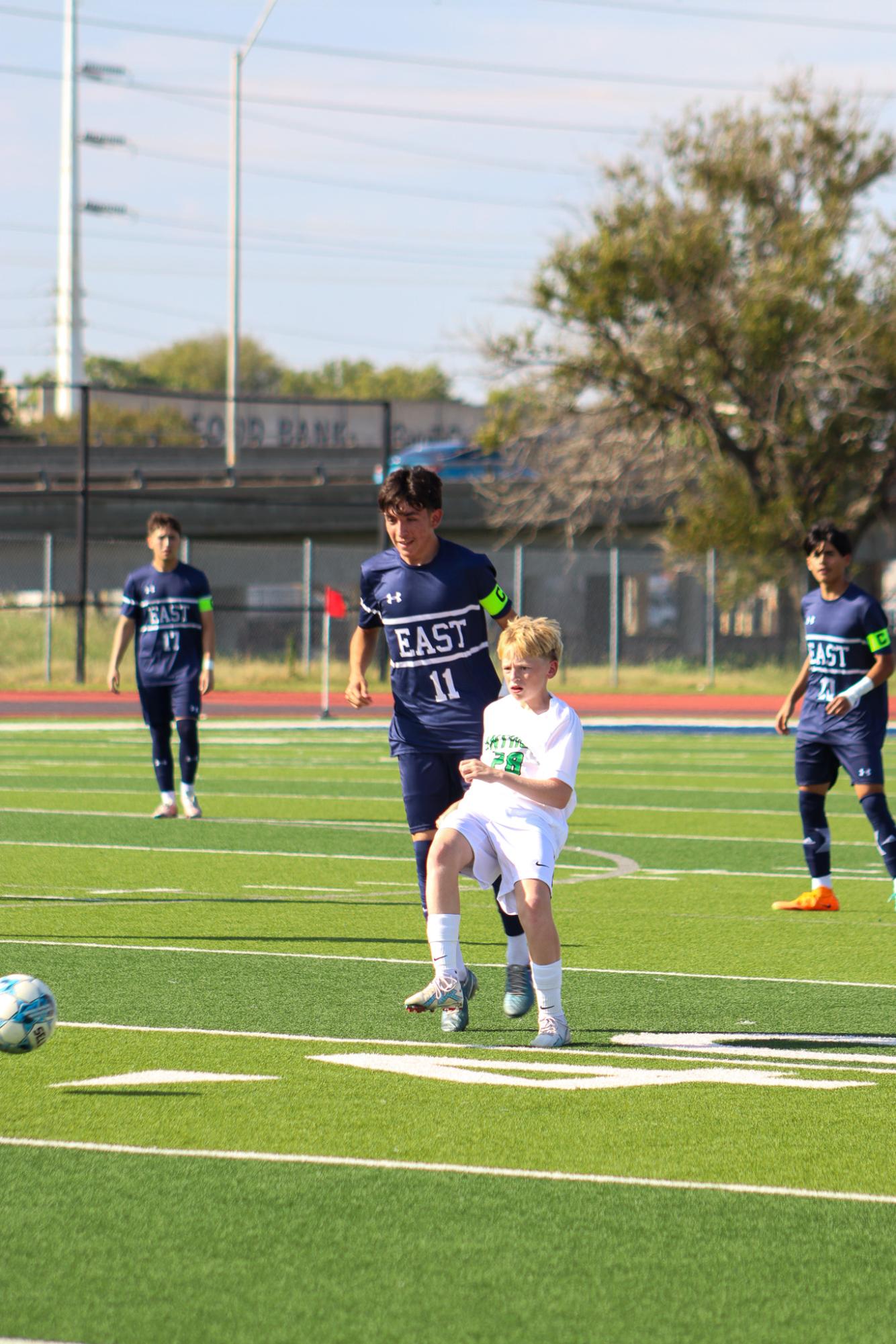 Boys varsity soccer vs. East high (Photos by Delainey Stephenson)