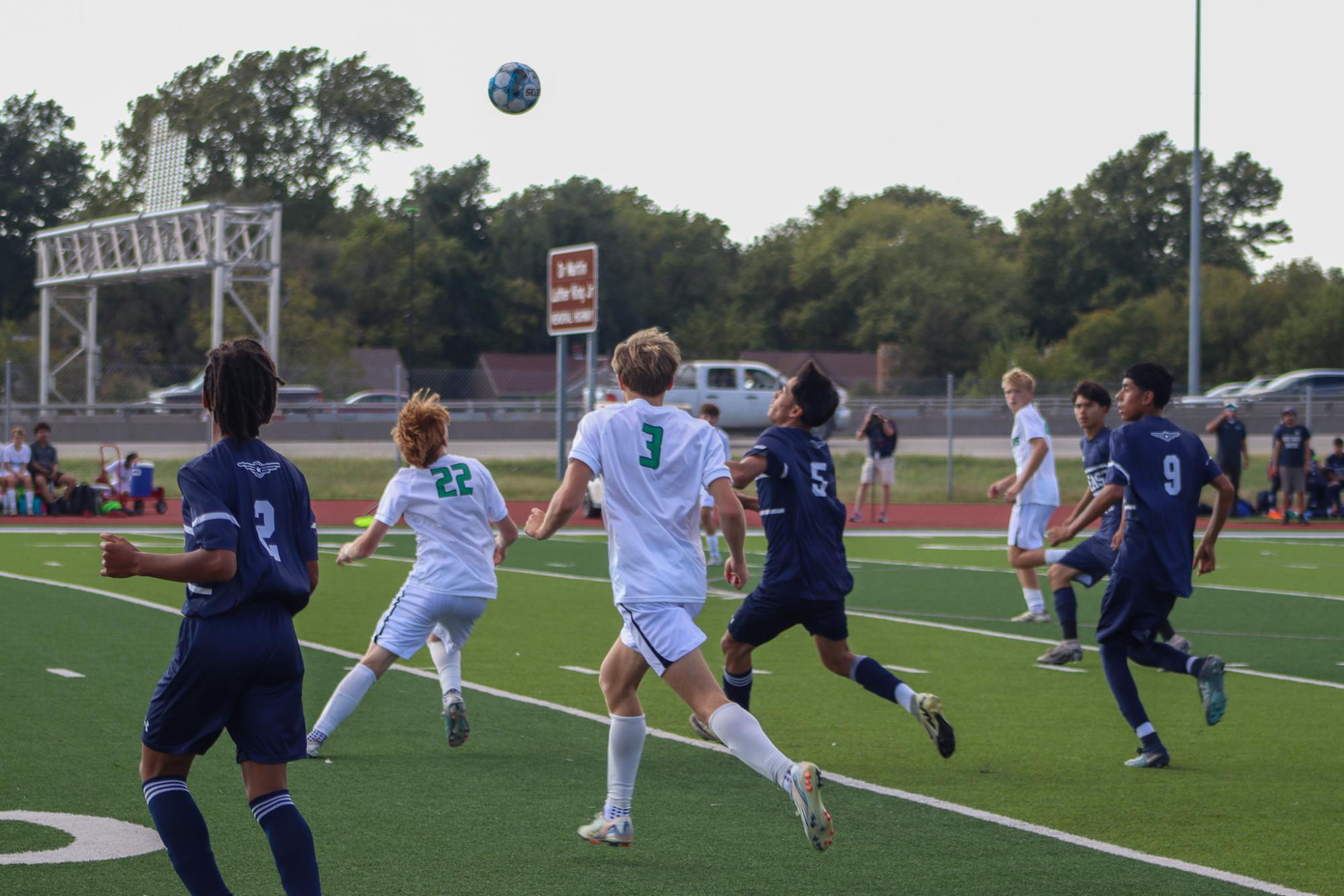 Boys varsity soccer vs. East high (Photos by Delainey Stephenson)