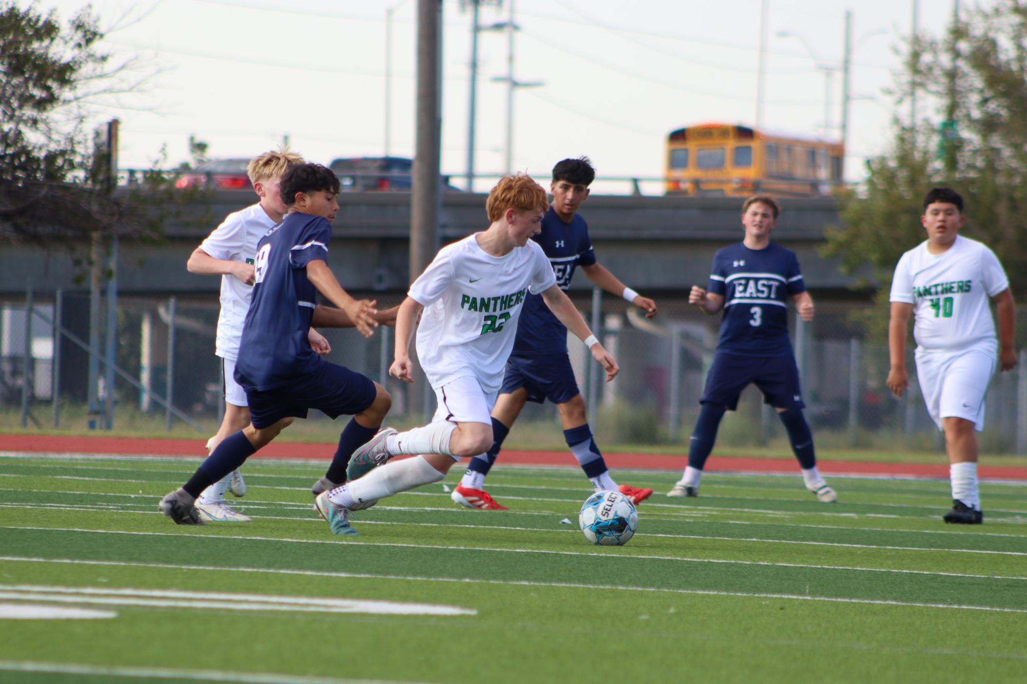 Boys varsity soccer vs. East high (Photos by Delainey Stephenson)