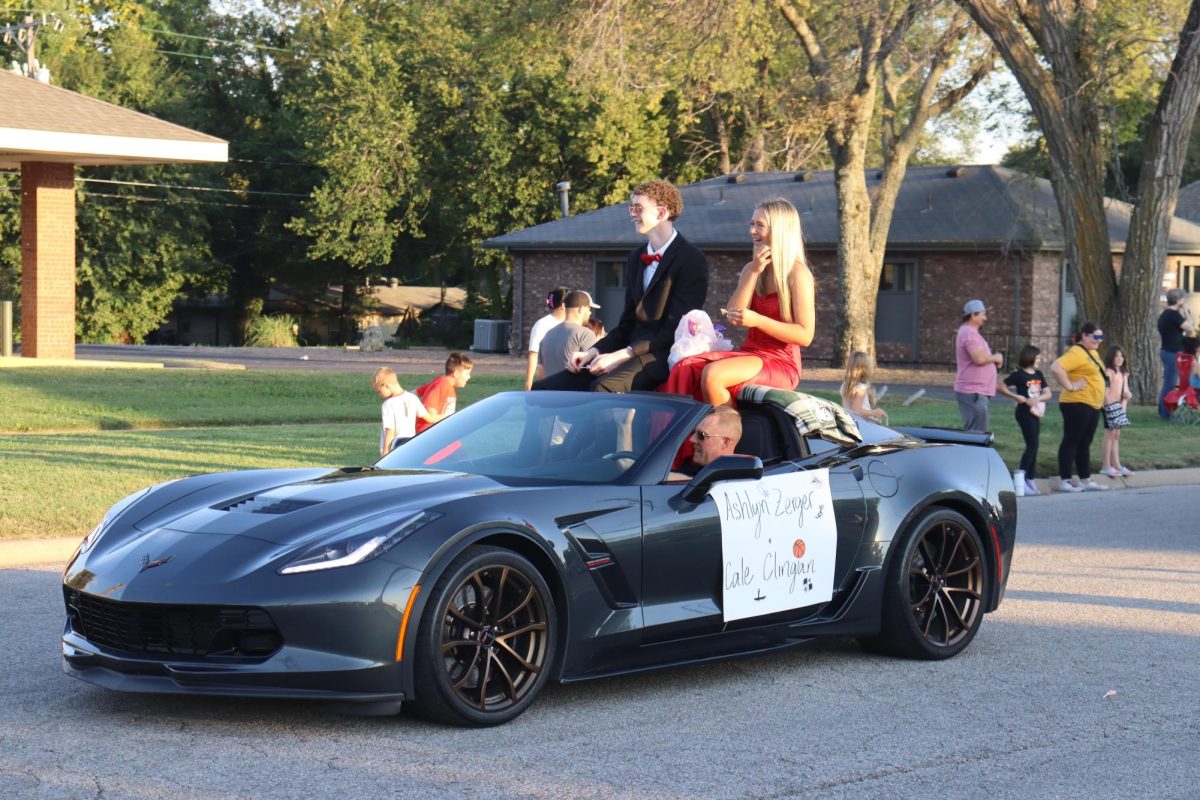 Homecoming court members Ashlyn Zerger and Cale Clingan