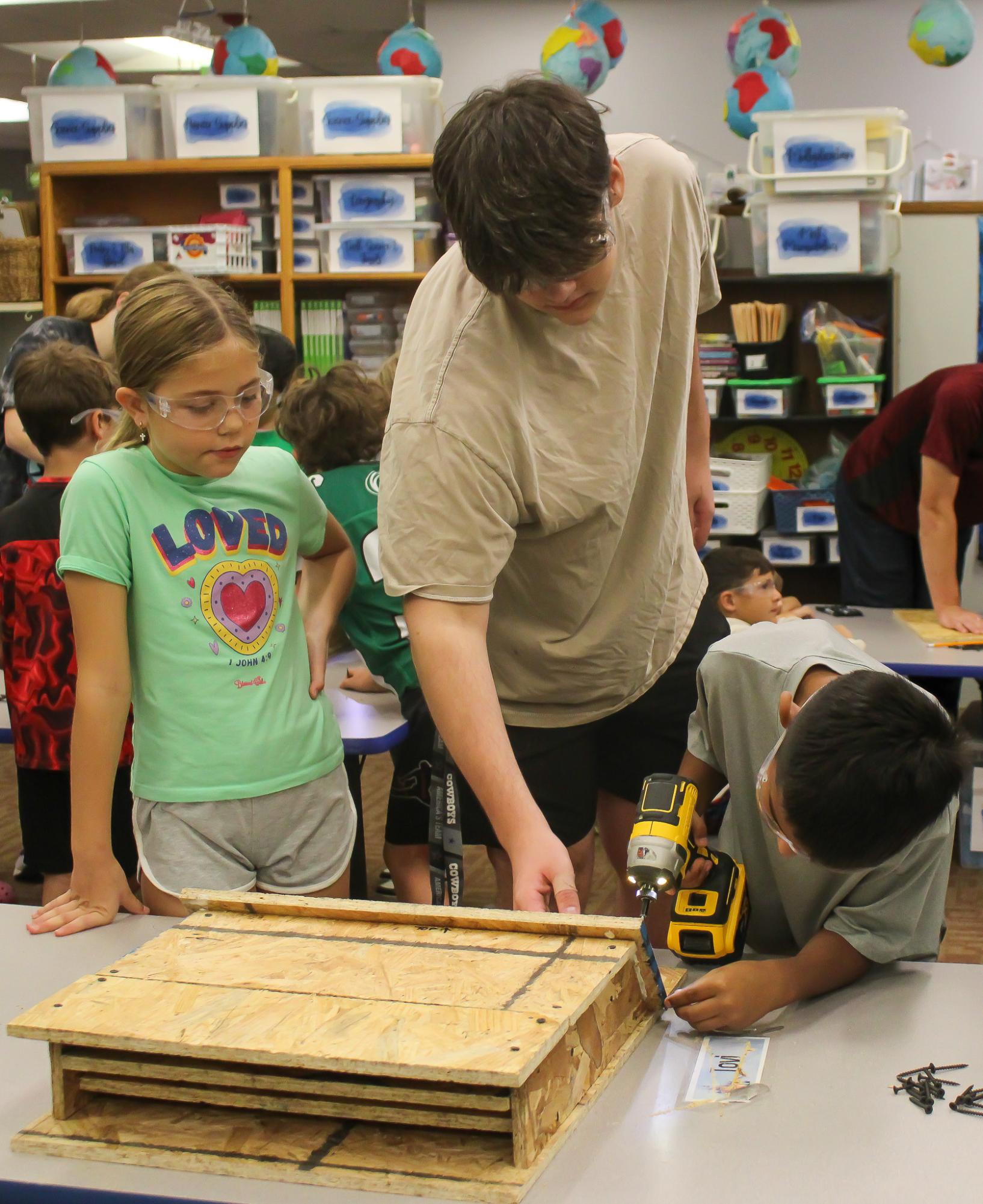 Finishing the Bat Houses (Photos by Janie Simard)