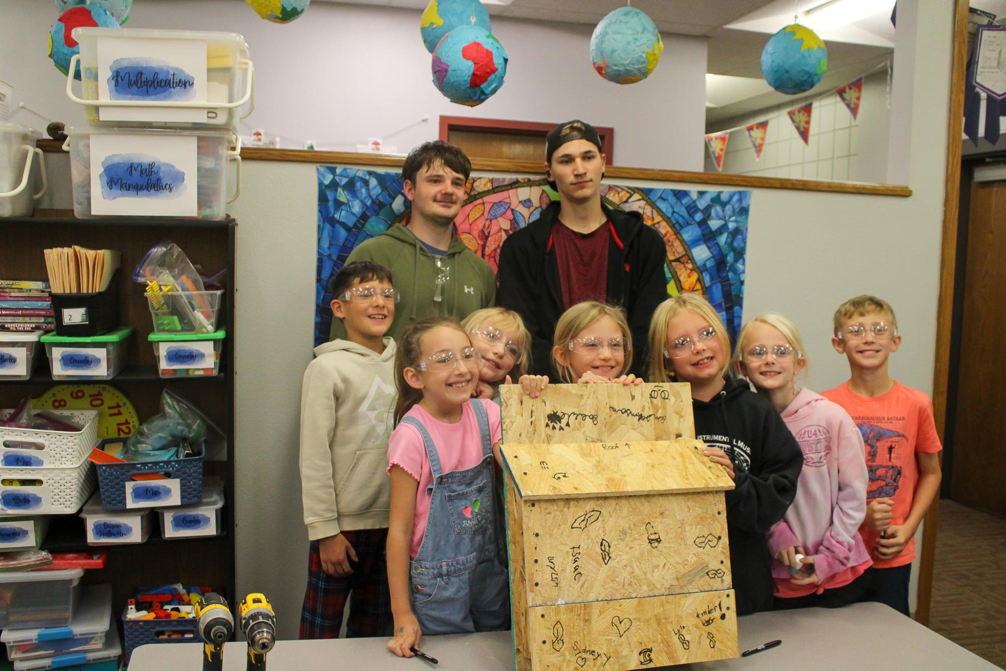 Finishing the Bat Houses (Photos by Janie Simard)