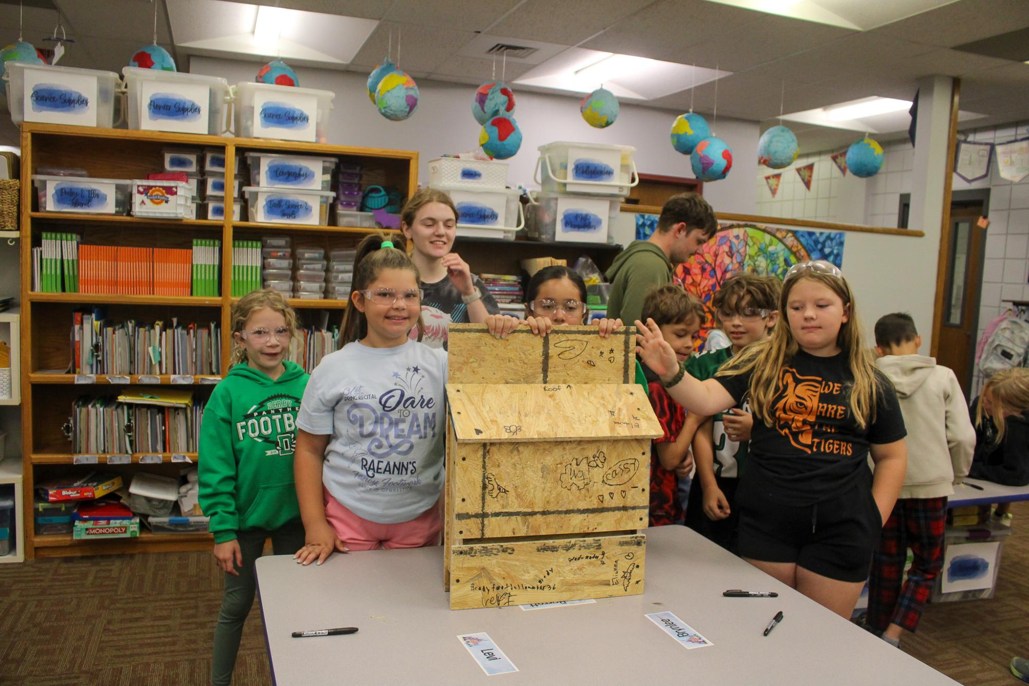 Finishing the Bat Houses (Photos by Janie Simard)