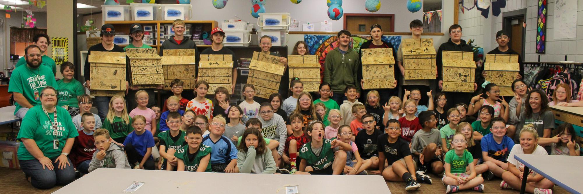 Finishing the Bat Houses (Photos by Janie Simard)