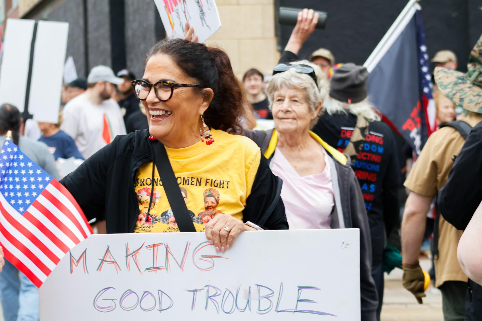 No Kings Protest (Photos by Ava Mbawuike)