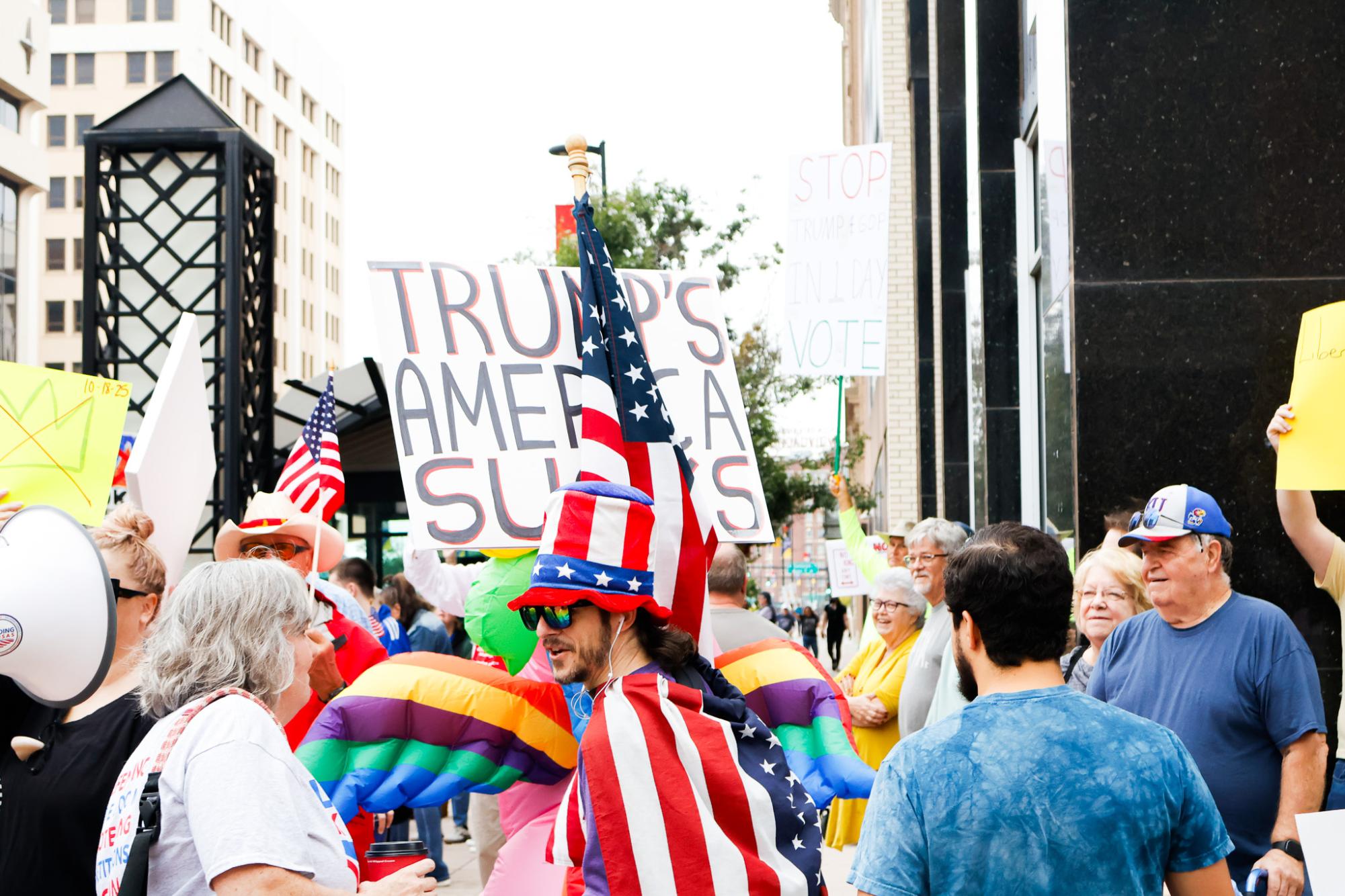 No Kings Protest (Photos by Ava Mbawuike)