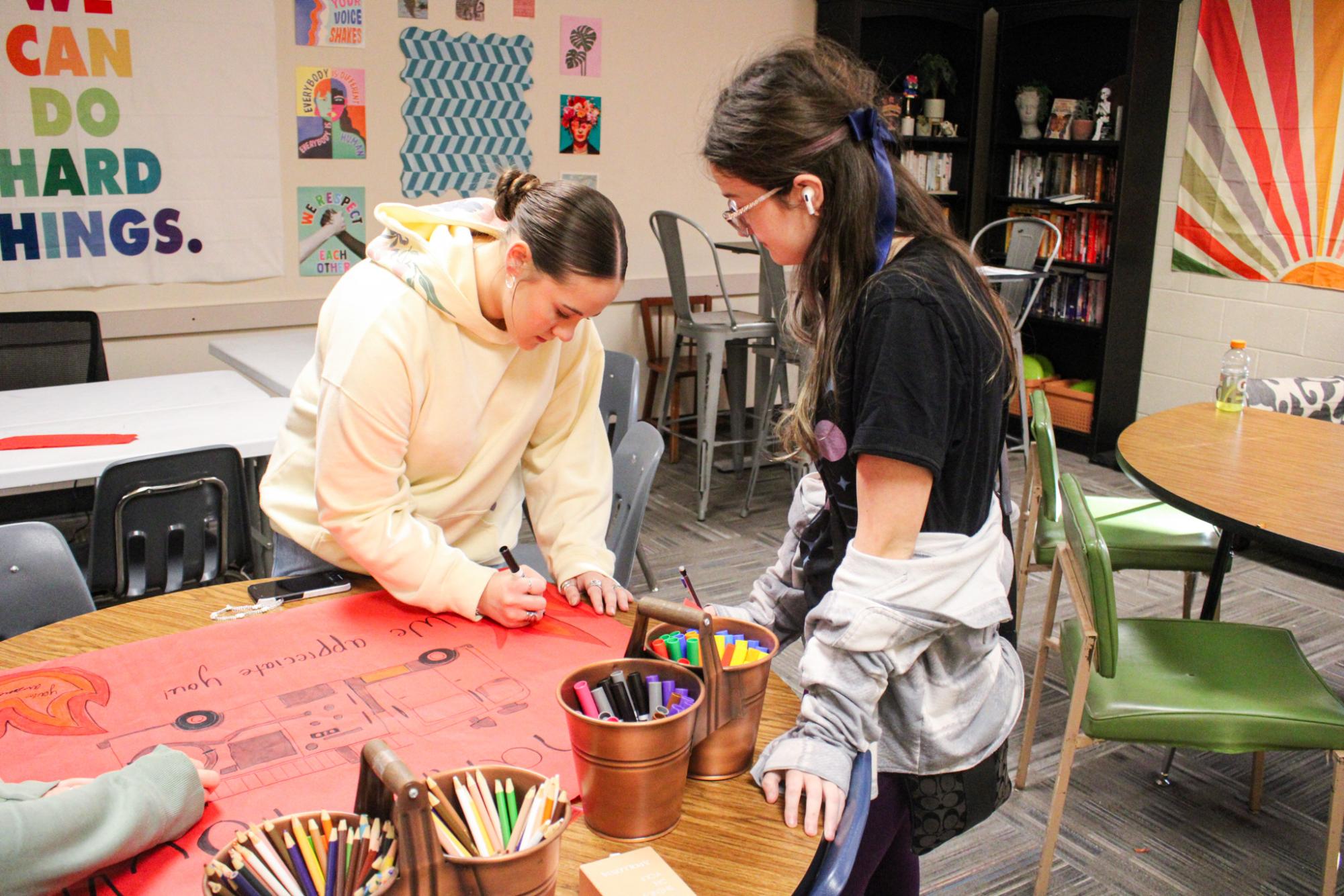 NHS Gratitude Posters  (Photos by Kaelyn Kissack)