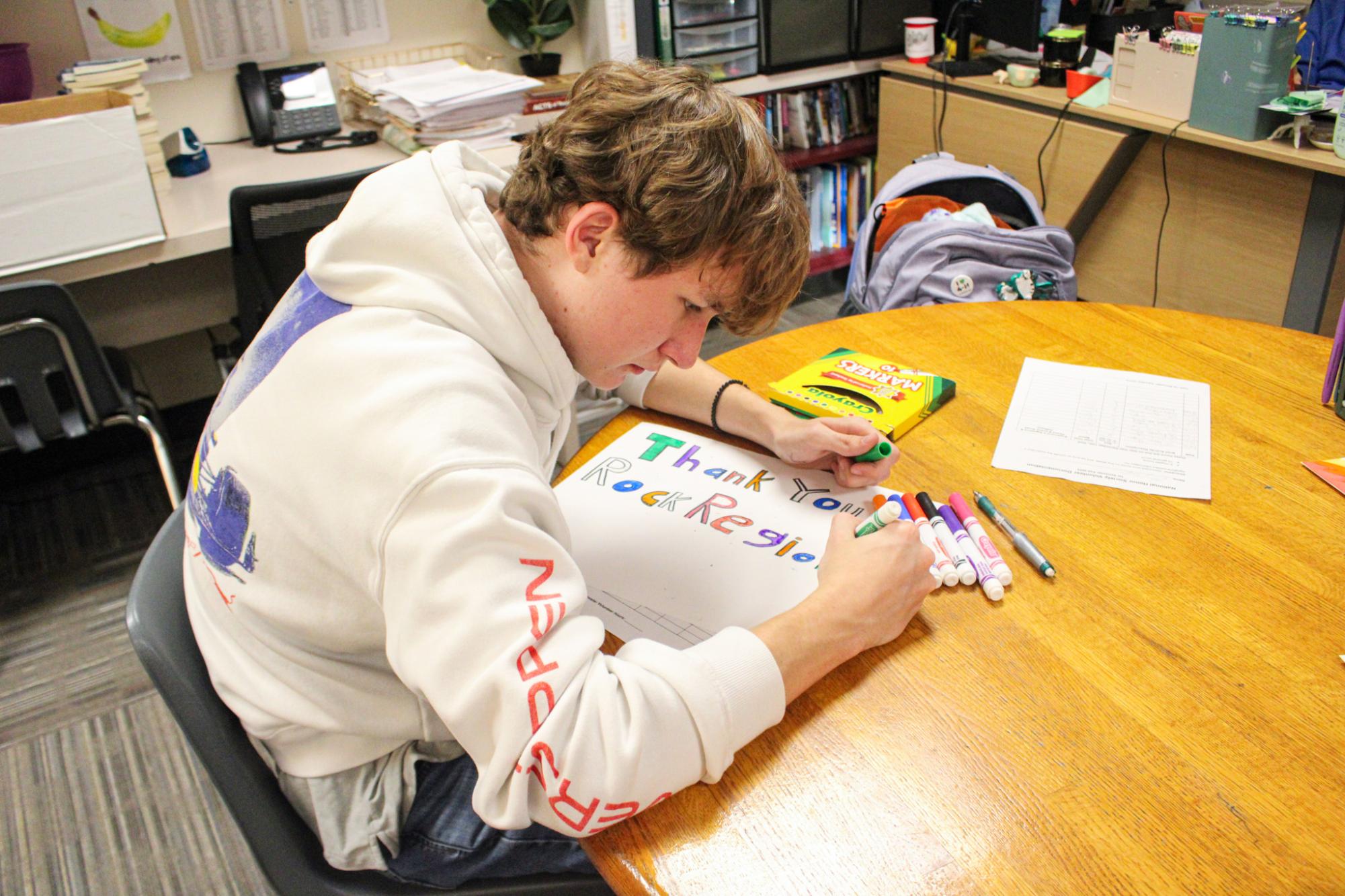 NHS Gratitude Posters  (Photos by Kaelyn Kissack)