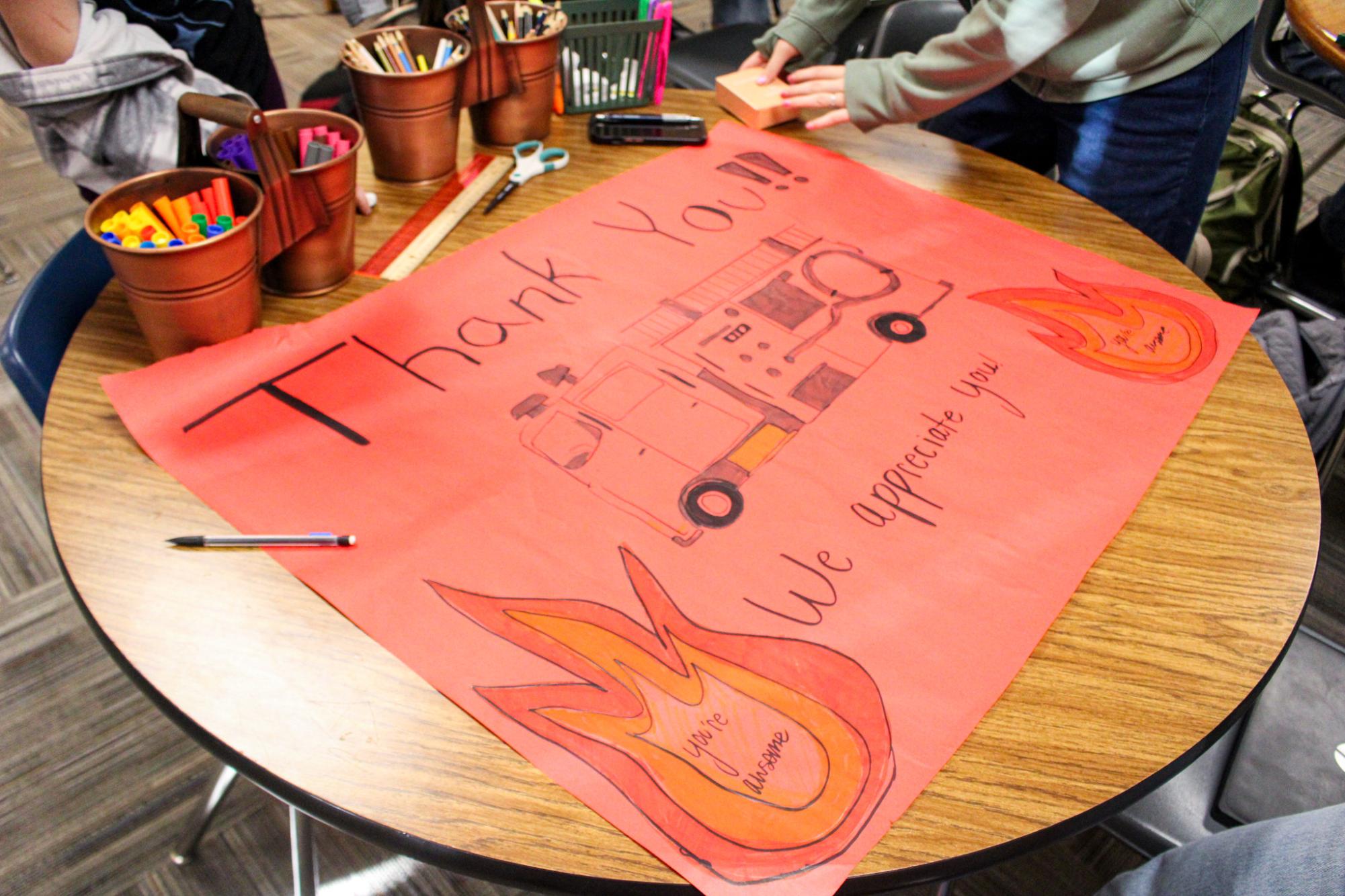 NHS Gratitude Posters  (Photos by Kaelyn Kissack)