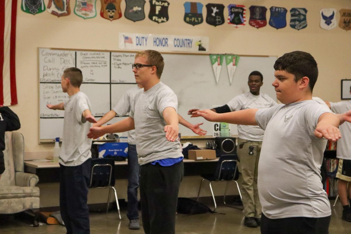 ROTC Cadette Doing PT