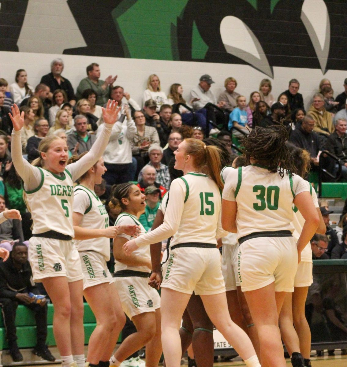 Girls Varsity basketball plays against Maize South.