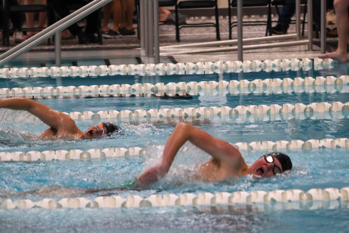 Boys varsity swim competes at Campus on Jan. 29. 