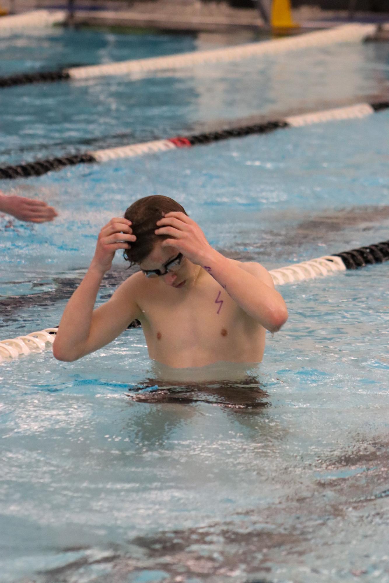 Boys varsity swim meet (Photos by Delainey Stephenson)