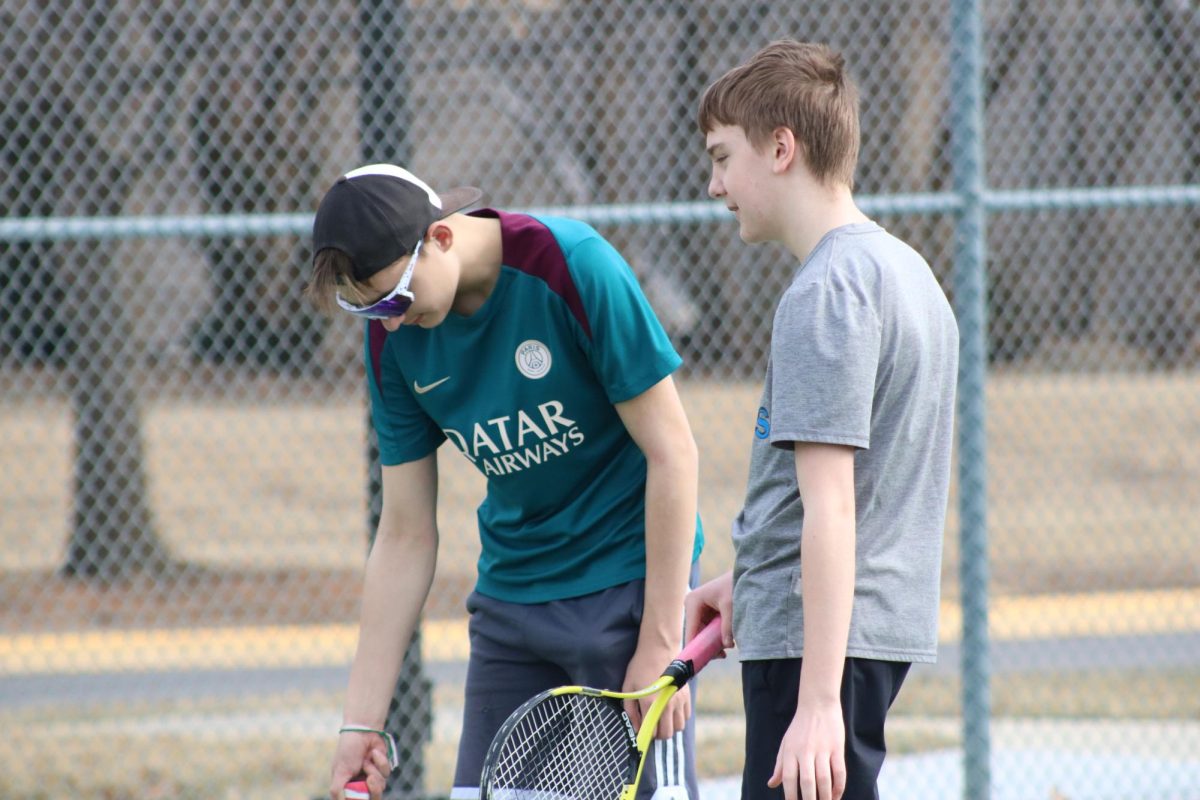 The band members made a group to play pickleball and tennis to do some team bonding before their next marching season began.