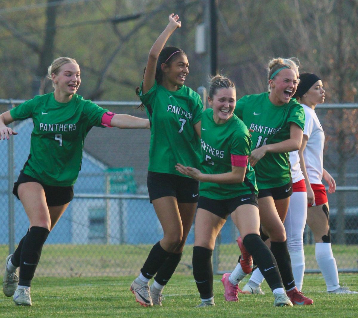 The girls soccer team played the Rose Hill rockets but fell 3-2.