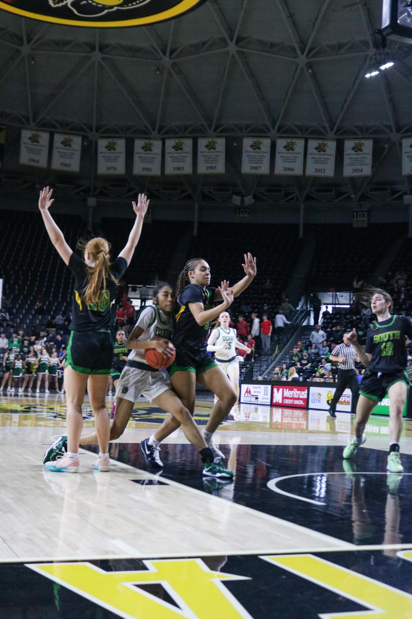 Girls State Basketball vs. Shawnee Mission South (Photos by Kaelyn Kissack)