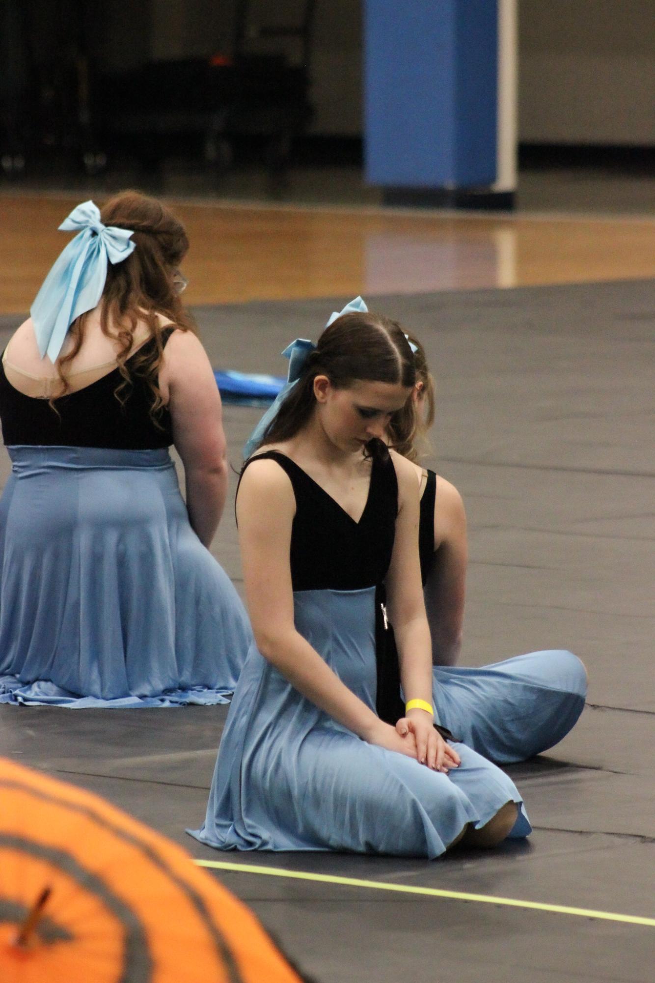 SIPAA ICT winds and winter guard performance (Photos by Bree Stuhlsatz)