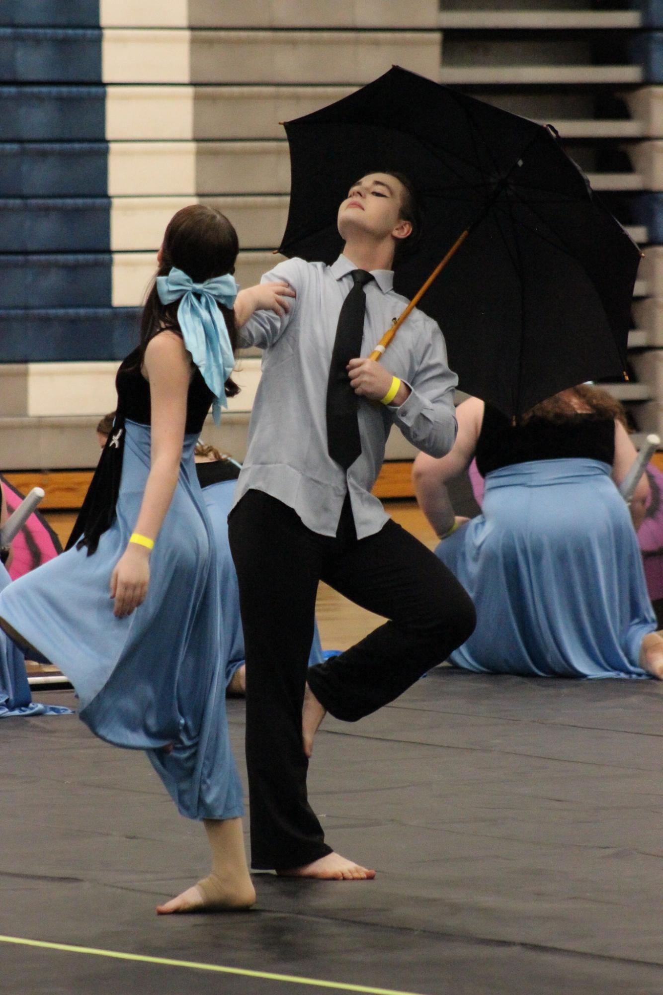 SIPAA ICT winds and winter guard performance (Photos by Bree Stuhlsatz)
