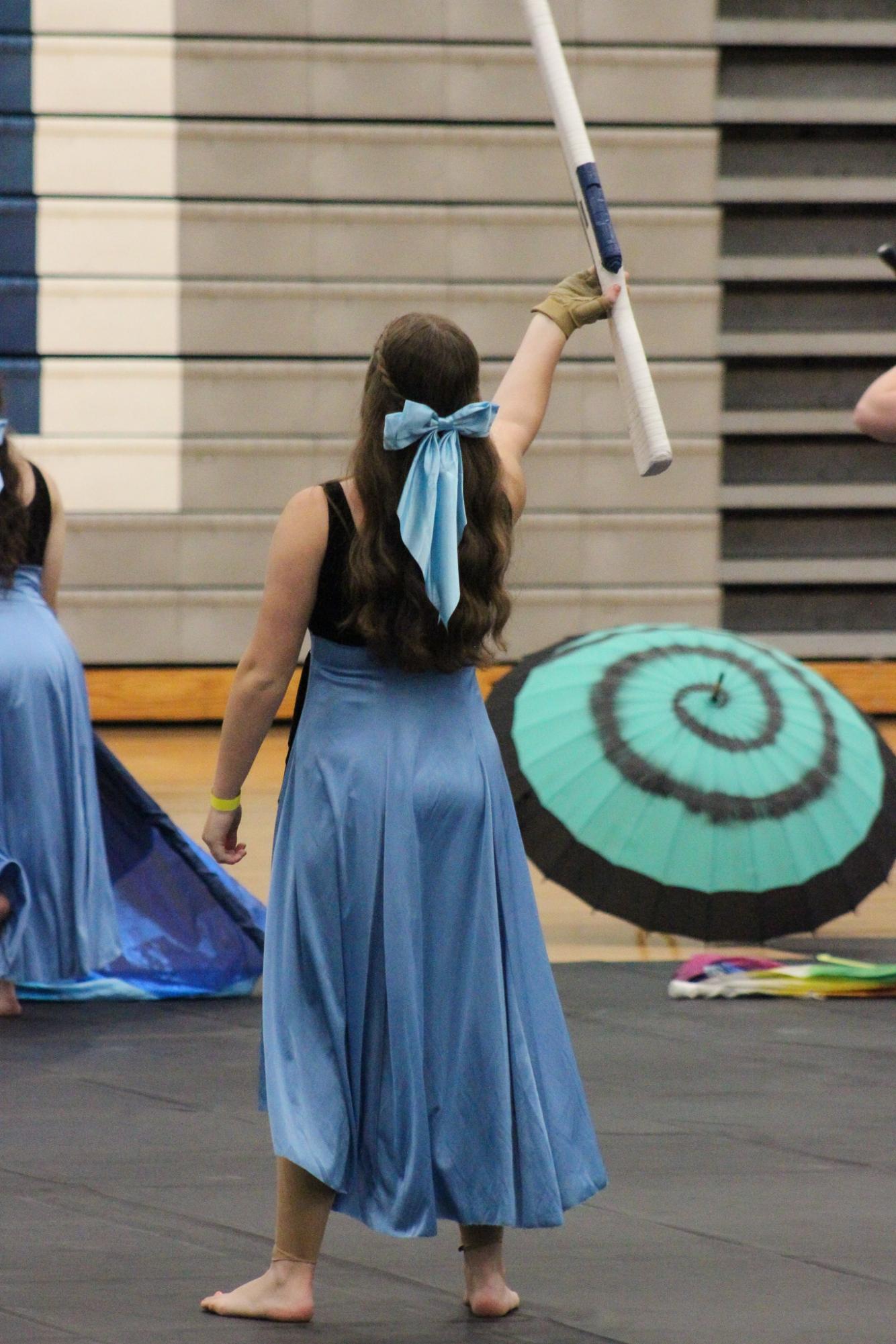 SIPAA ICT winds and winter guard performance (Photos by Bree Stuhlsatz)