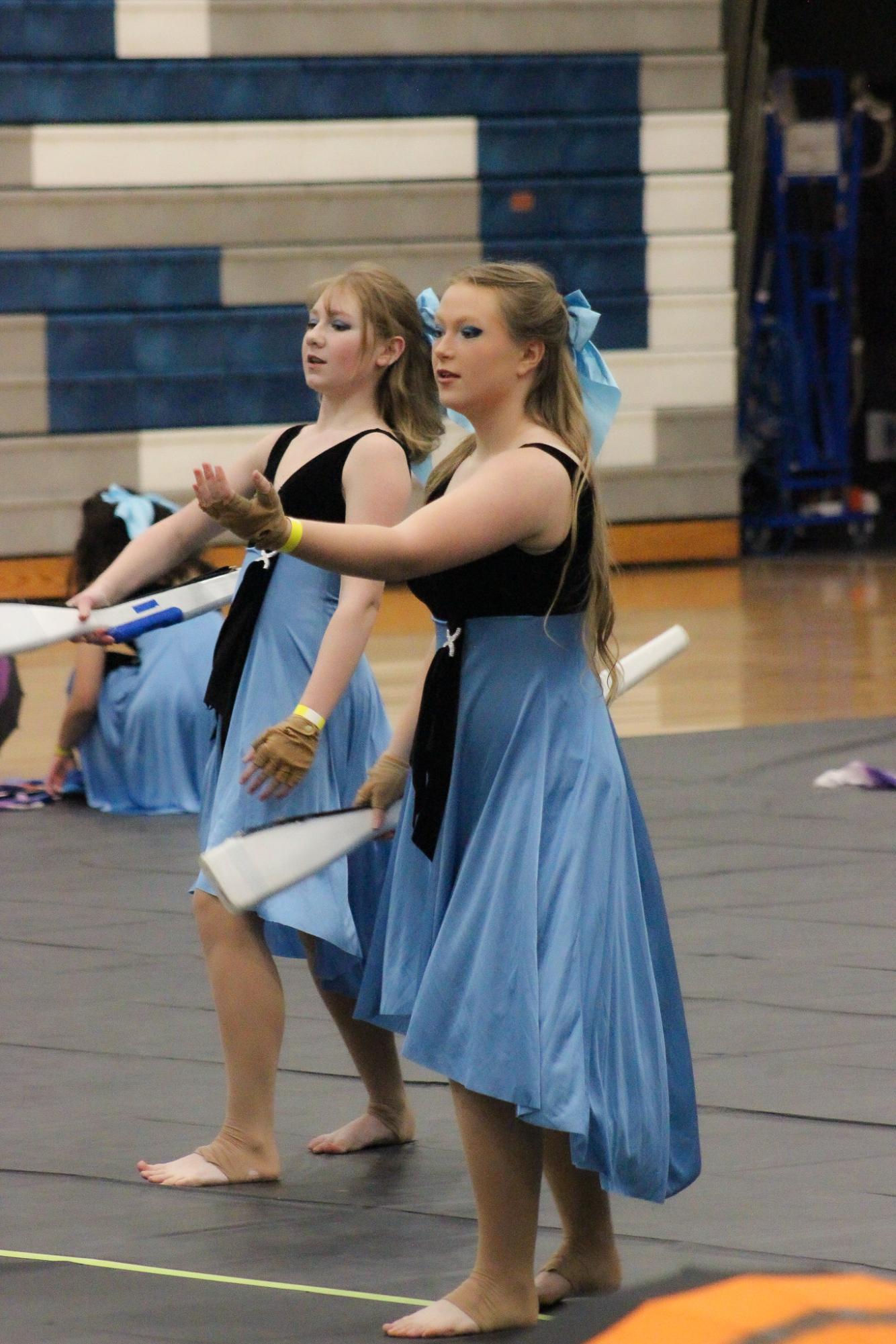 SIPAA ICT winds and winter guard performance (Photos by Bree Stuhlsatz)
