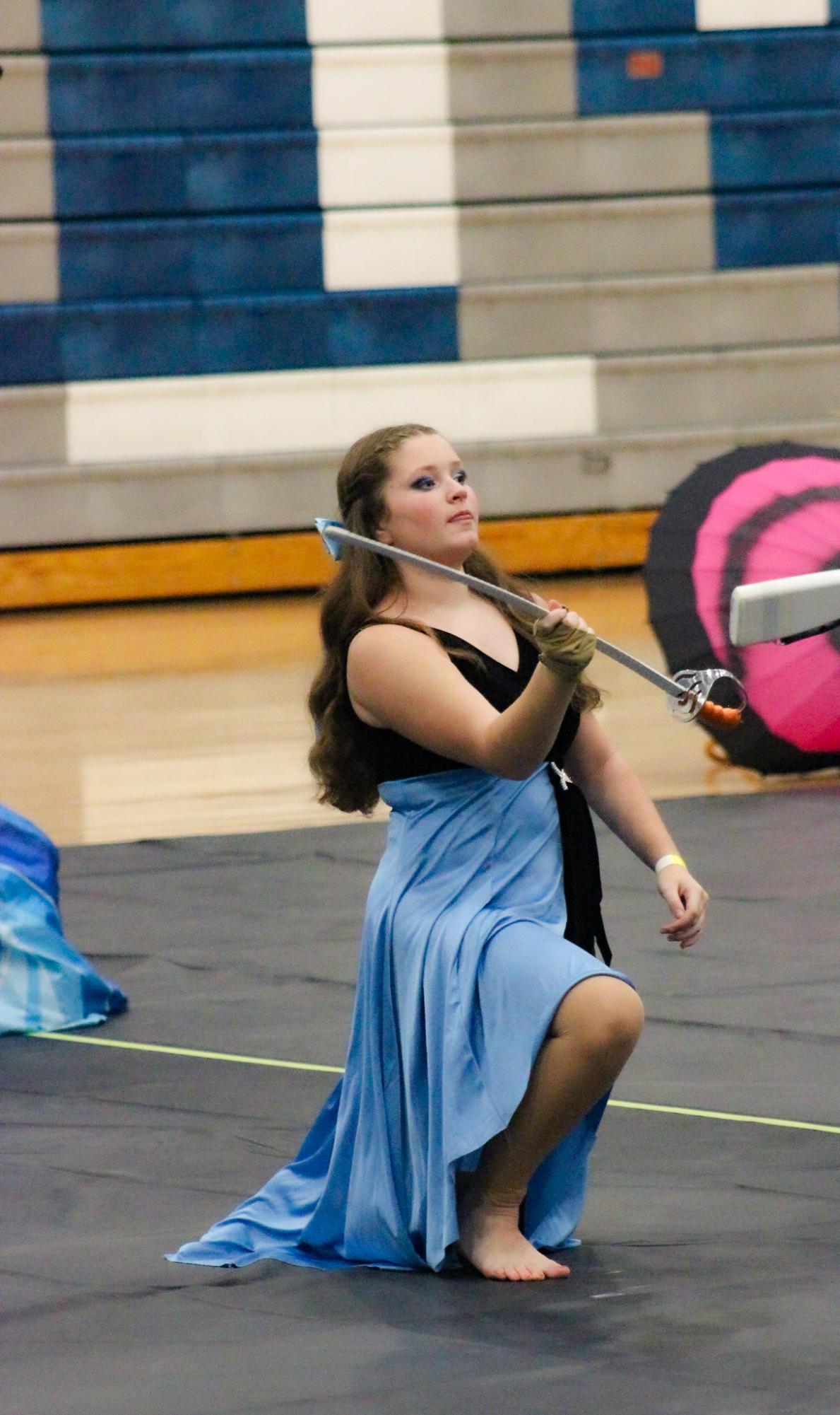 SIPAA ICT winds and winter guard performance (Photos by Bree Stuhlsatz)
