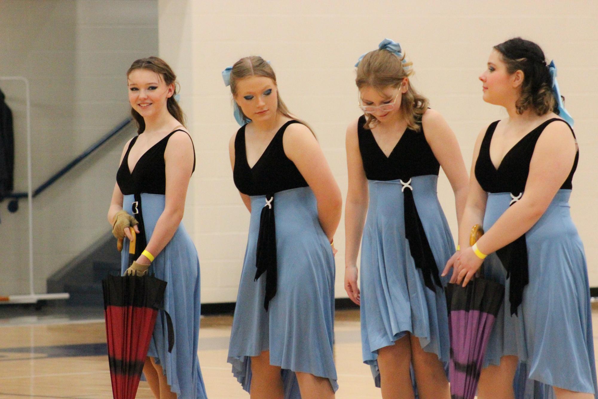 SIPAA ICT winds and winter guard performance (Photos by Bree Stuhlsatz)