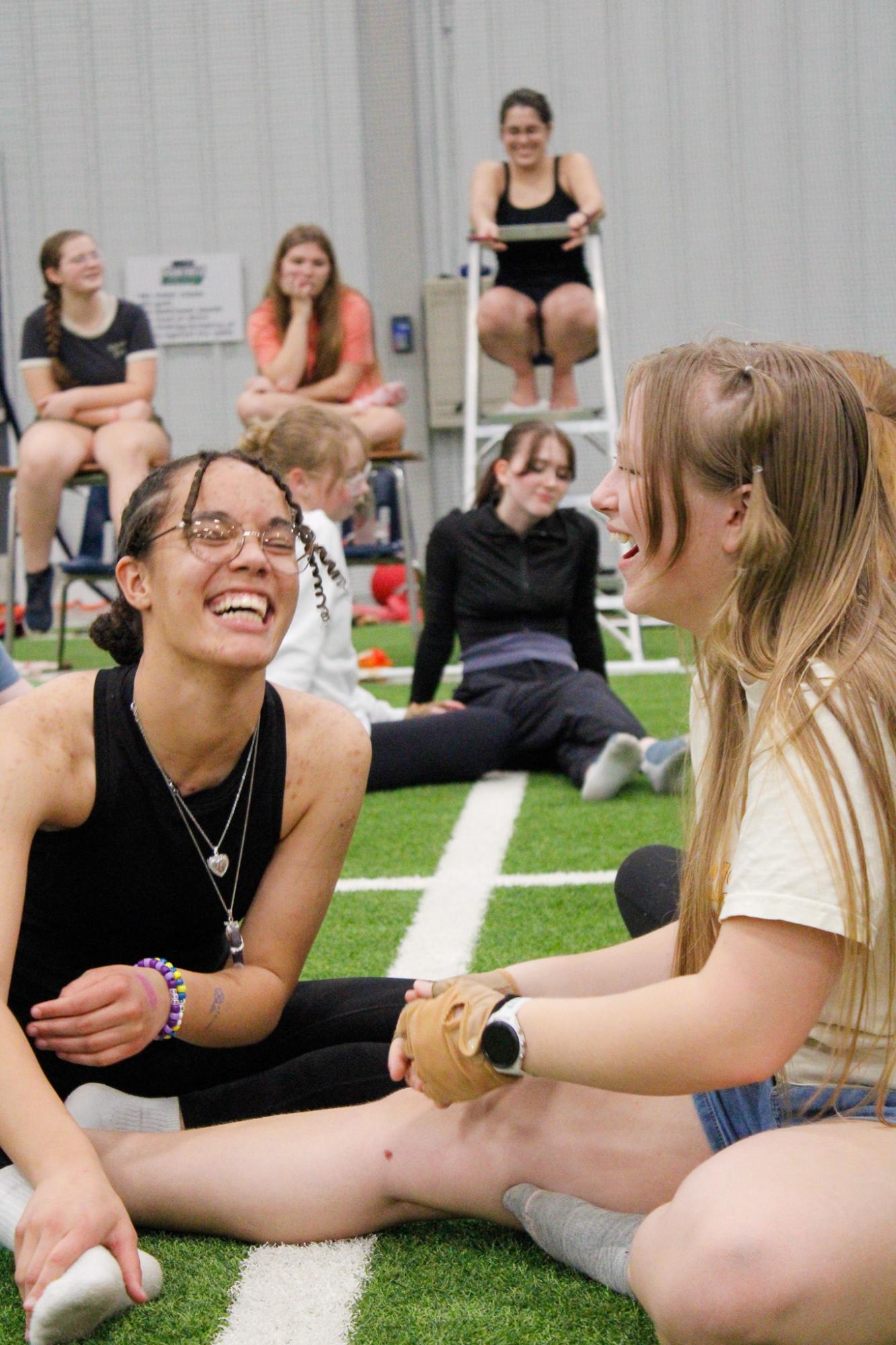 Winter Guard Practice Before Competition in Goddard (Pictures by Janie Edwards)