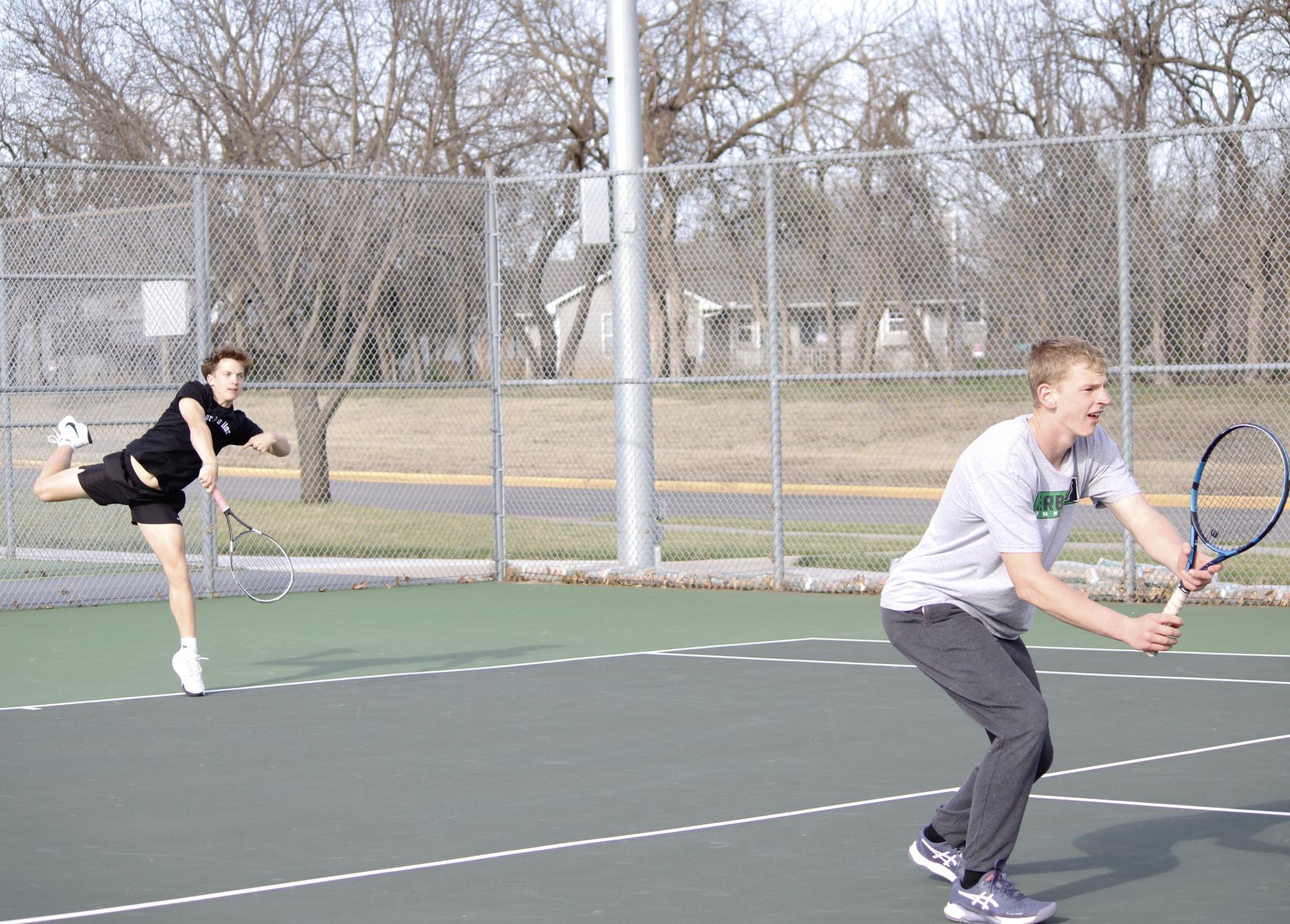 Boys Tennis Practice (Photos by Isadora Colgrove)