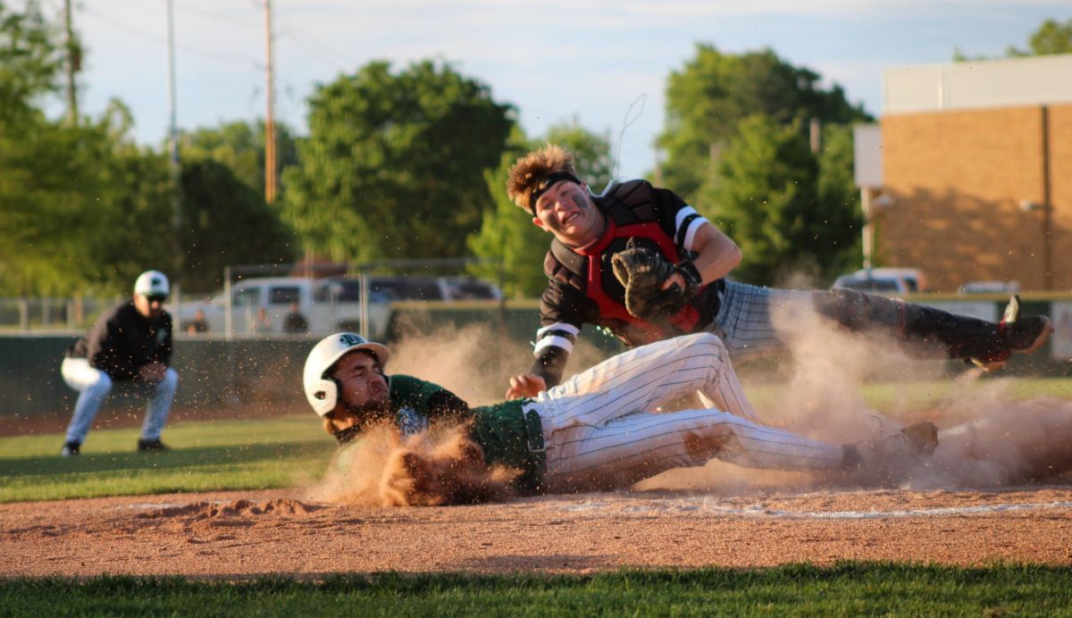 Player sliding onto homebase.