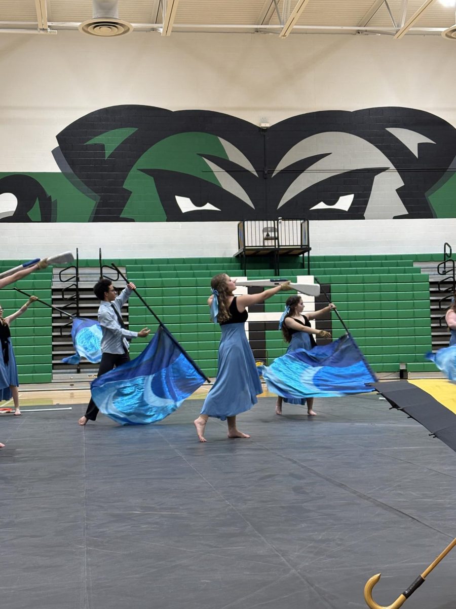 The Derby Color Guard performed in the SIPPAA marching competition on April 4.