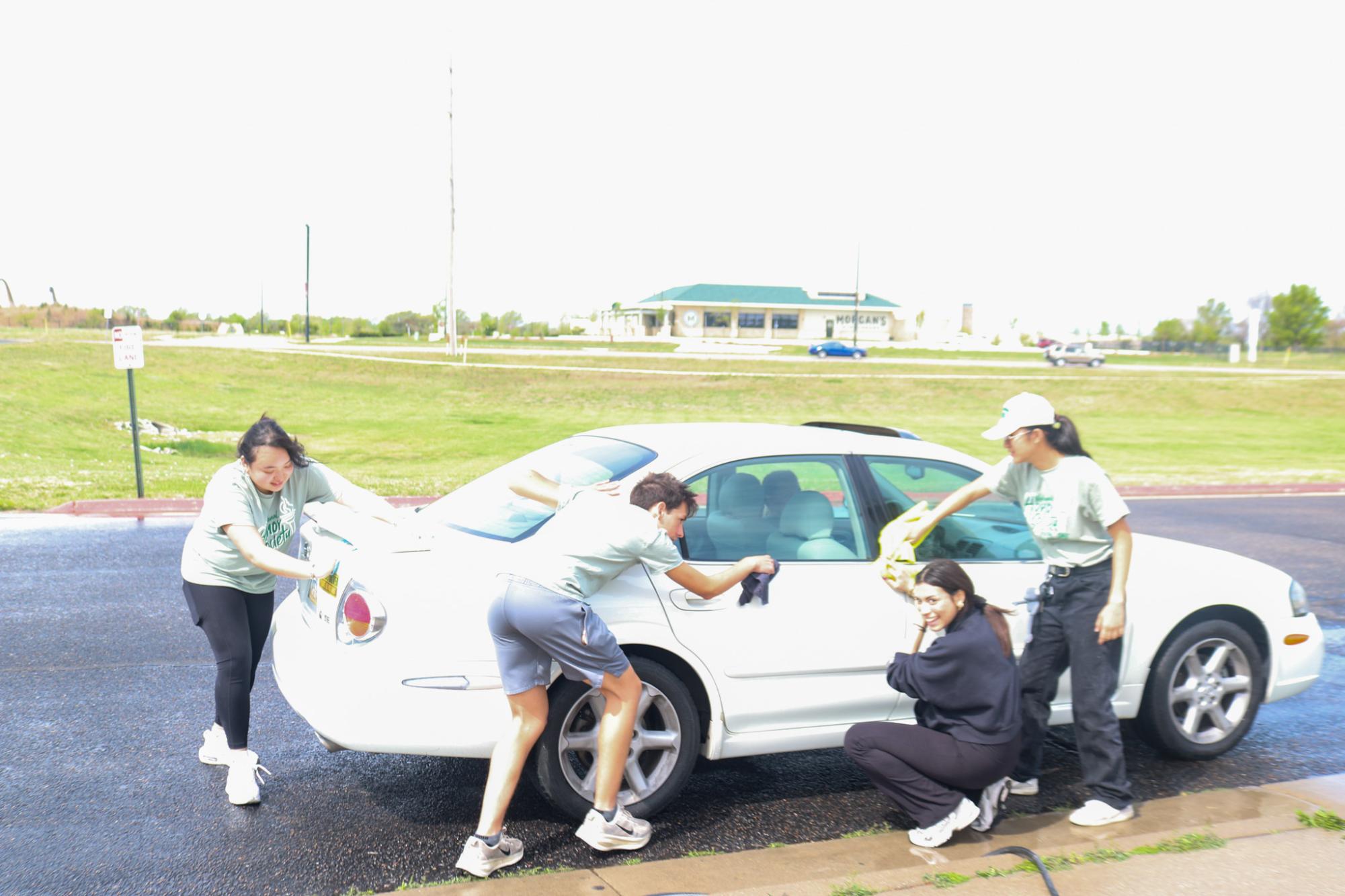 NHS Car wash (Photos by Kaelyn Kissack)