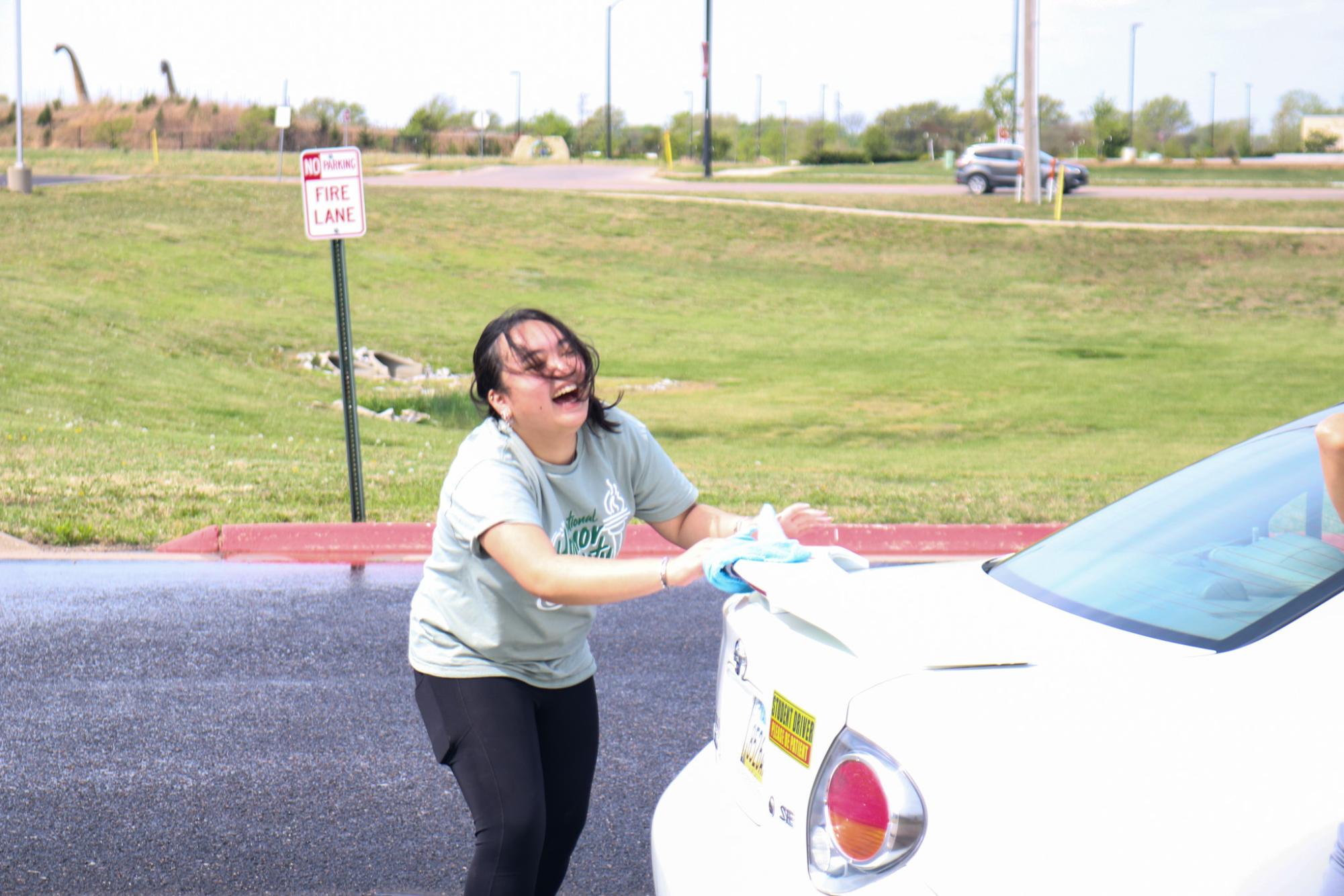NHS Car wash (Photos by Kaelyn Kissack)