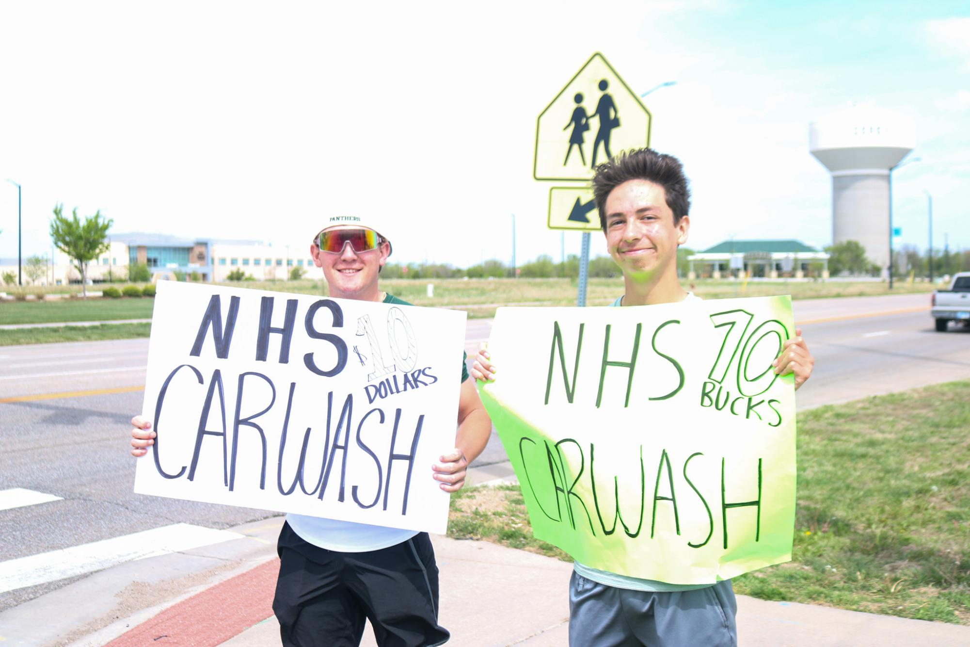 NHS Car wash (Photos by Kaelyn Kissack)