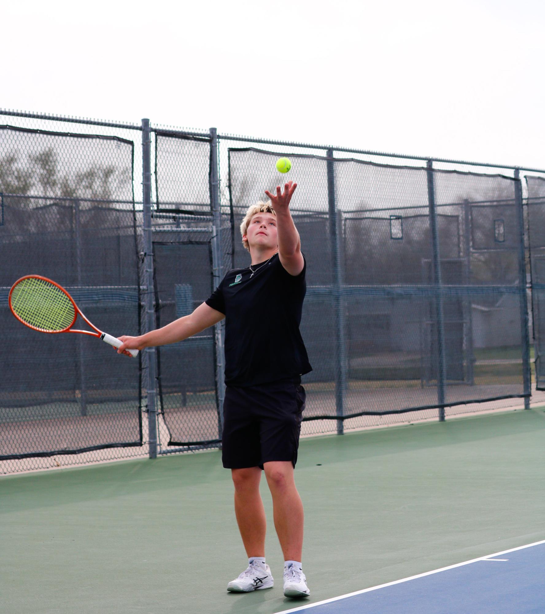 Varsity Boys Tennis at Mcpherson (Photos by Abbie Villarreal)