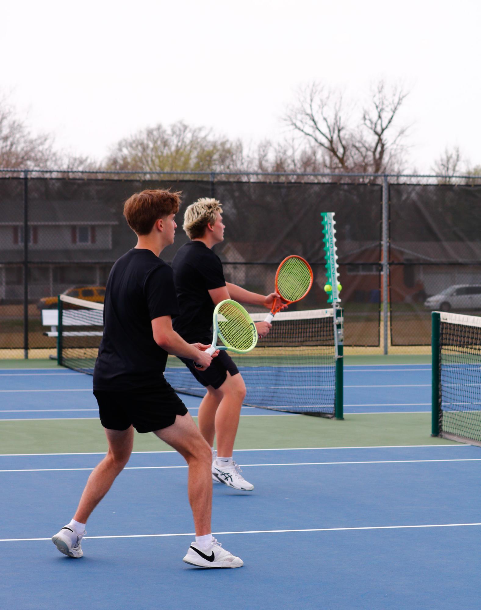 Varsity Boys Tennis at Mcpherson (Photos by Abbie Villarreal)