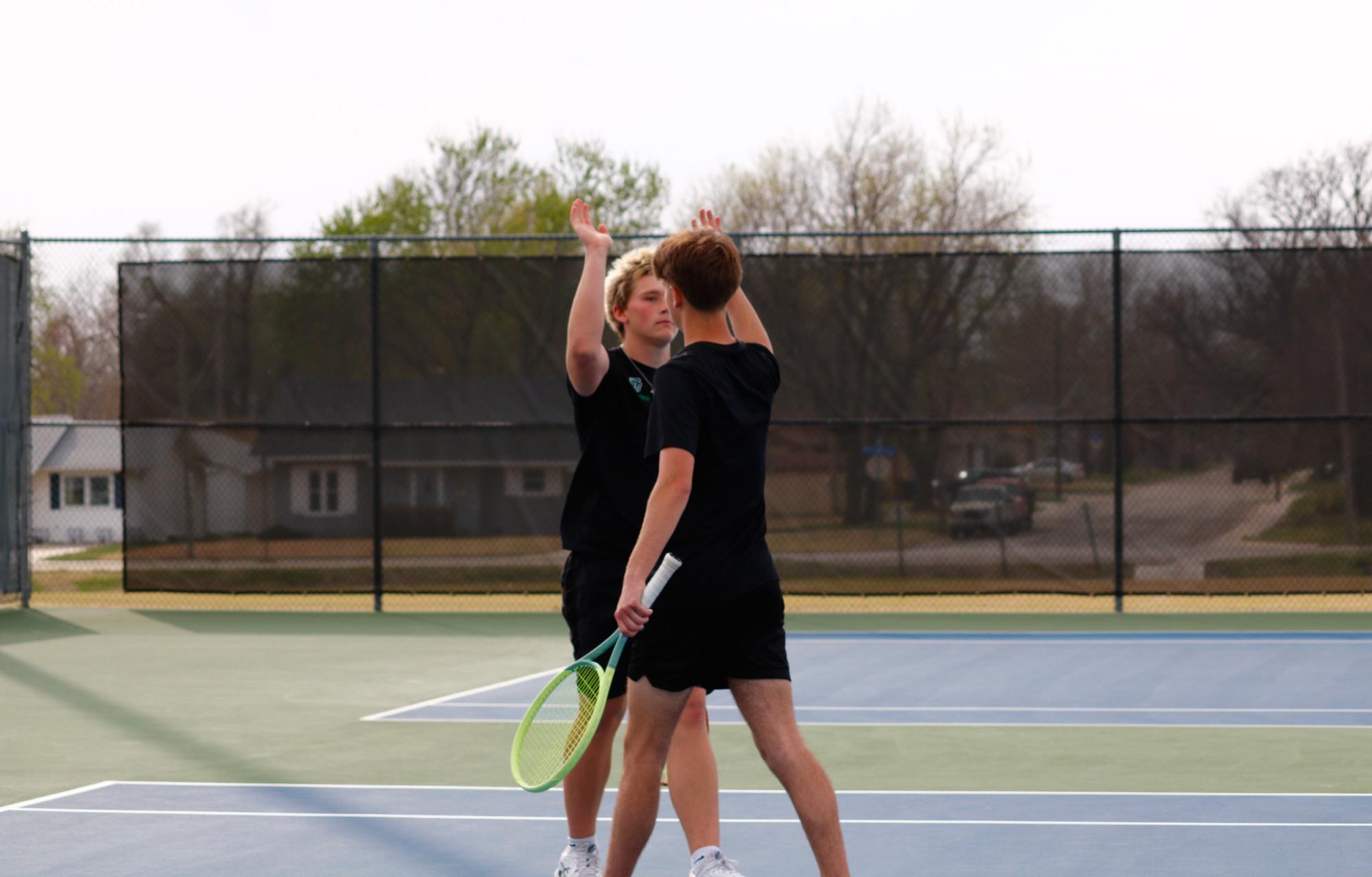 Varsity Boys Tennis at Mcpherson (Photos by Abbie Villarreal)