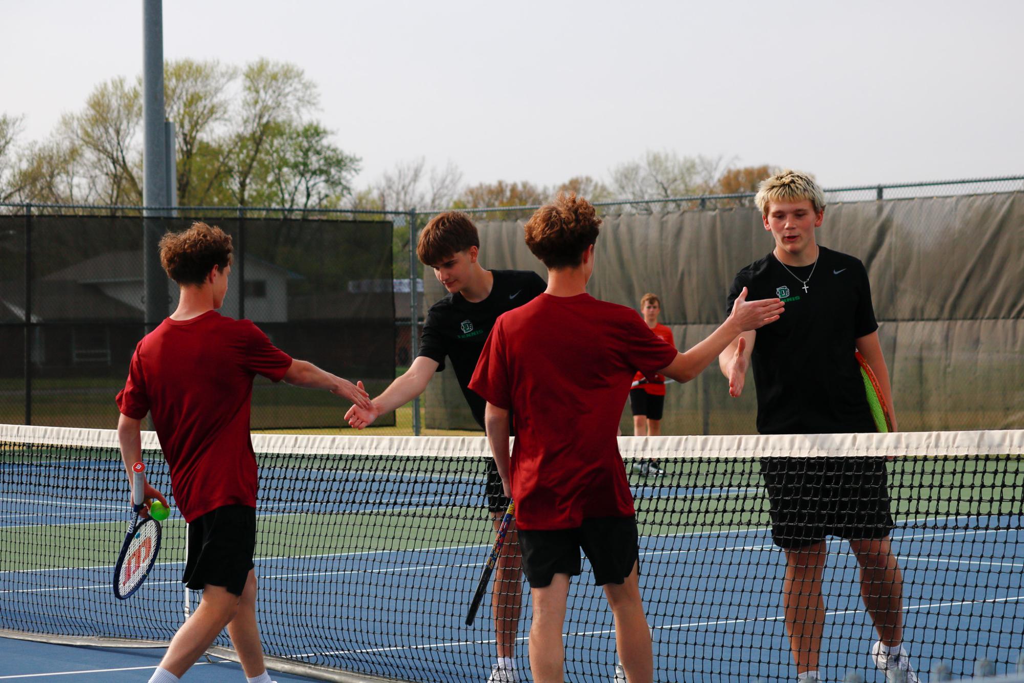 Varsity Boys Tennis at Mcpherson (Photos by Abbie Villarreal)