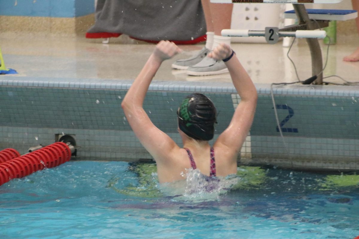 The girls swim team took home their 8 consecutive league title. They swept the other teams with 553.5 points while 2nd place had 296.5 points. 29 out of 38 swims were personal bests. 