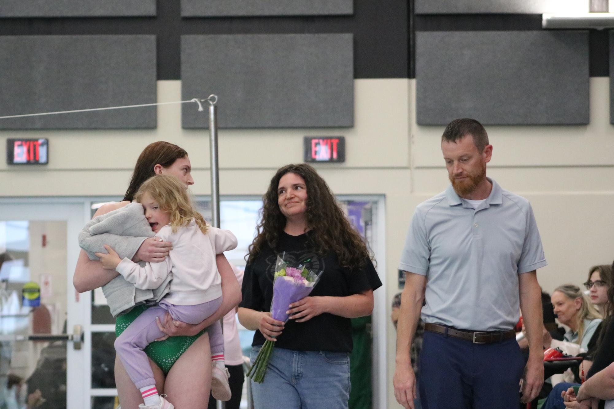 Girls swim senior night (Photos by Sophia Rogers)