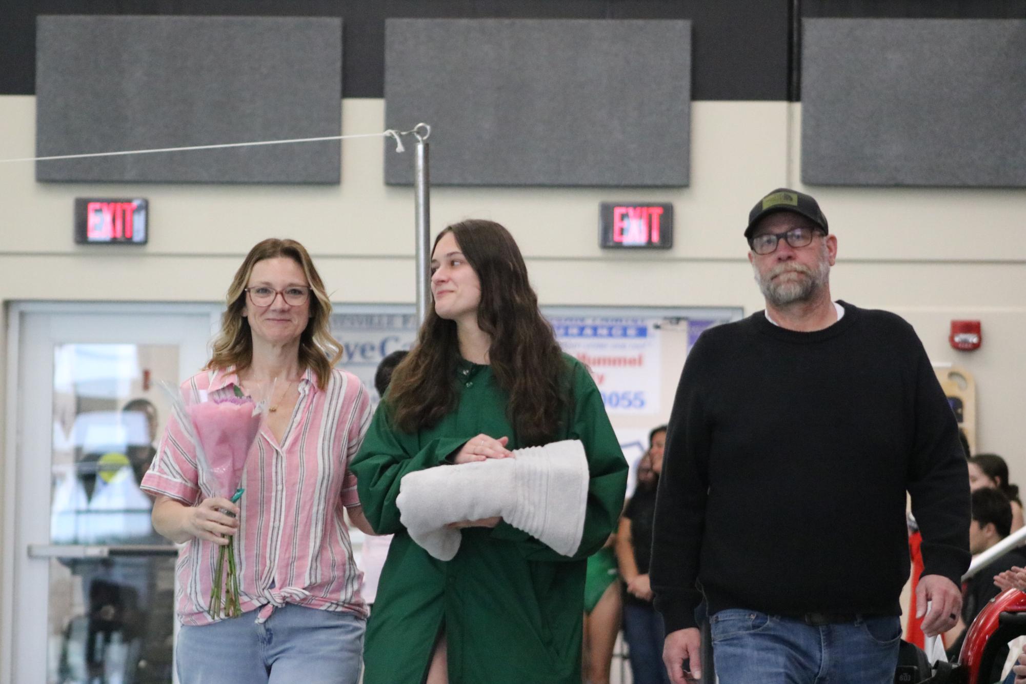 Girls swim senior night (Photos by Sophia Rogers)
