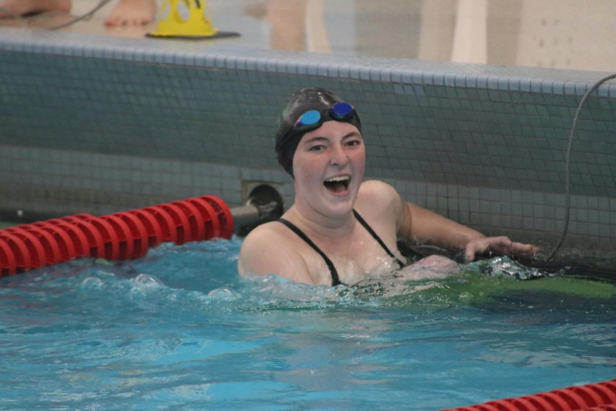 The girls swim team swam at Salina and won the meet with 341 points.