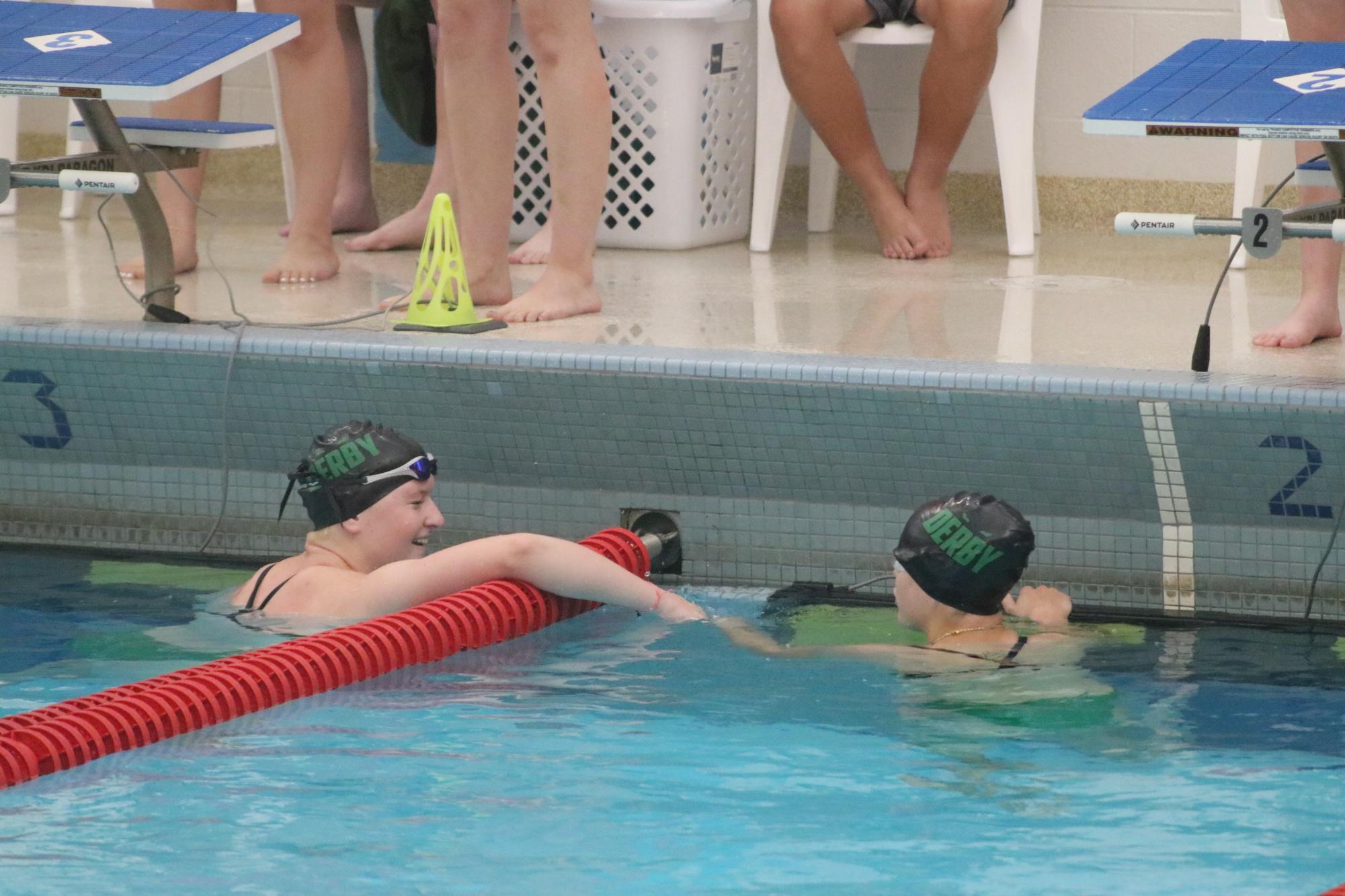 Girls swim at Salina (Photos by Sophia Rogers)