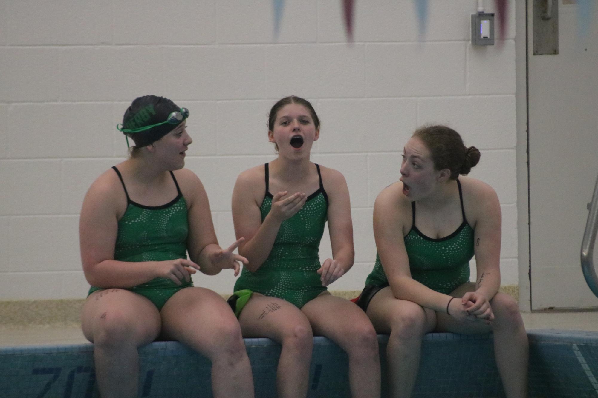 Girls swim at Salina (Photos by Sophia Rogers)