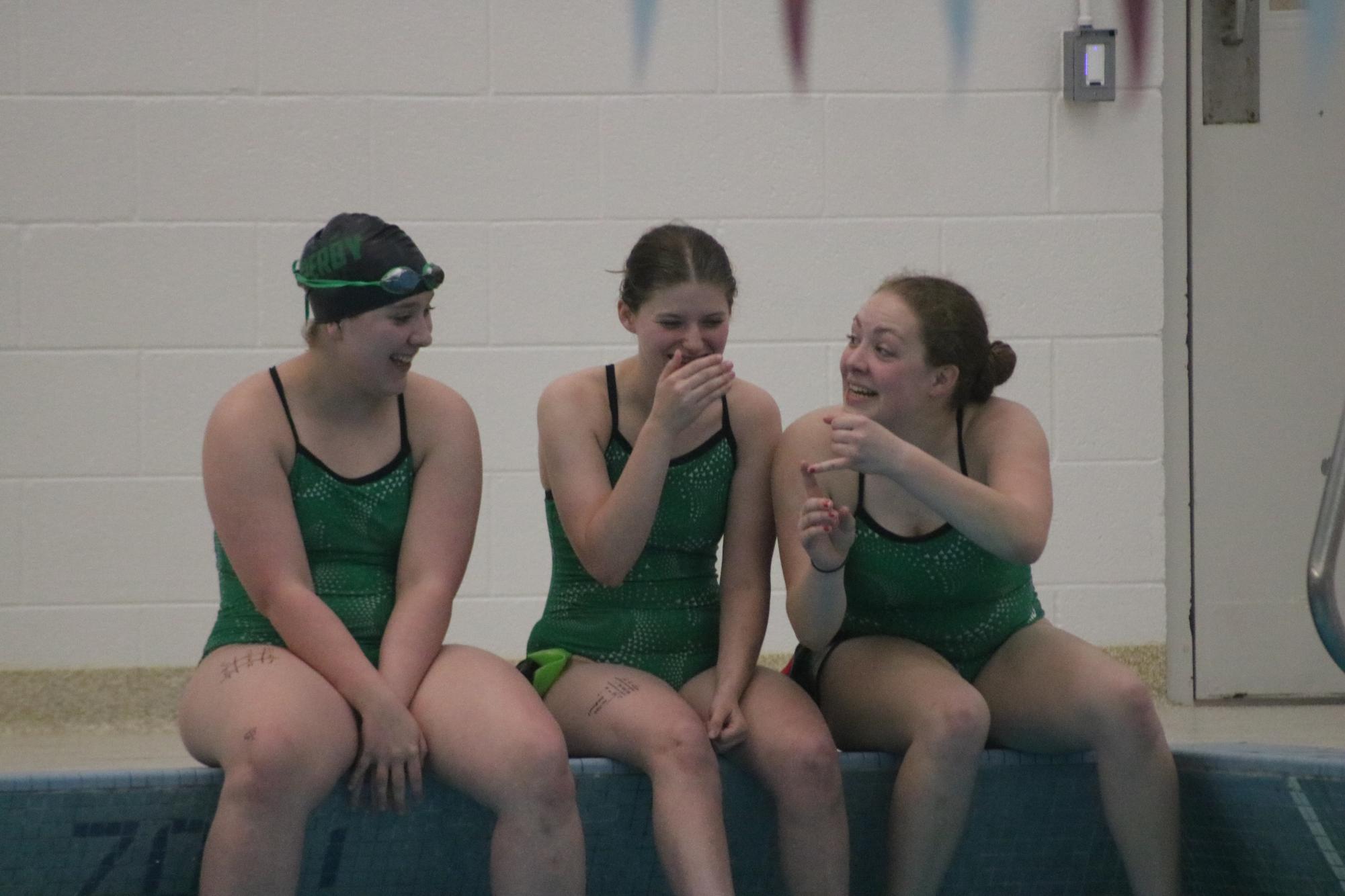 Girls swim at Salina (Photos by Sophia Rogers)