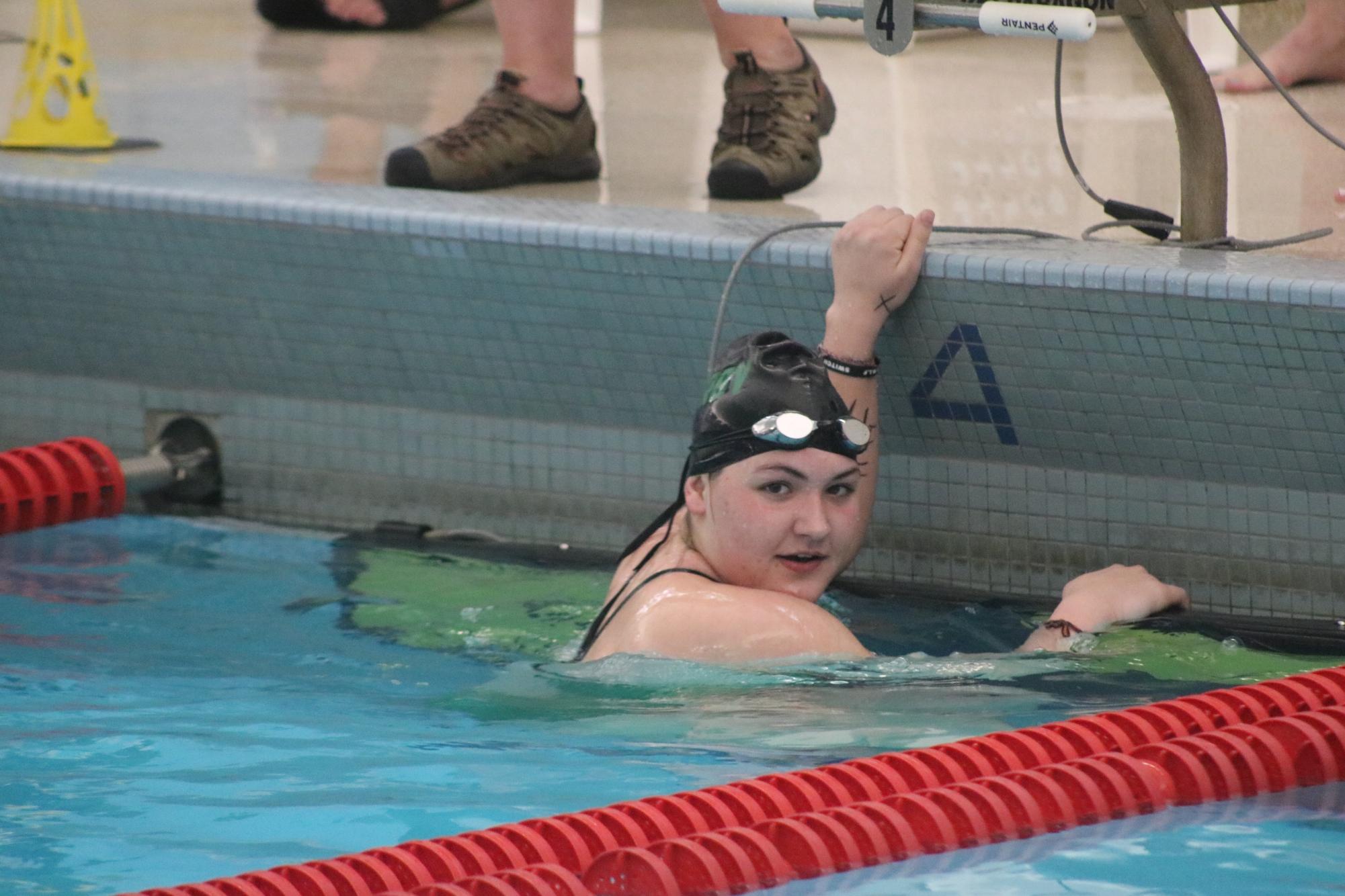 Girls swim at Salina (Photos by Sophia Rogers)