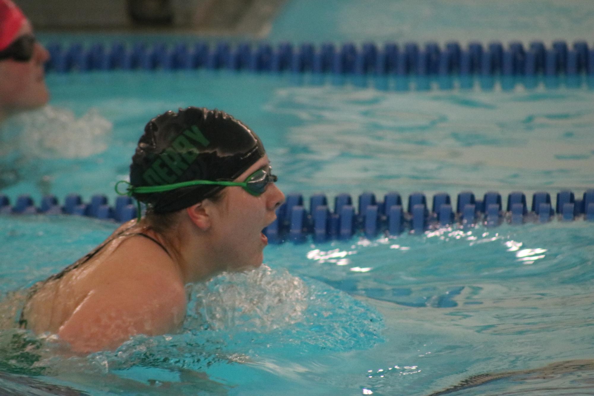 Girls swim at Salina (Photos by Sophia Rogers)